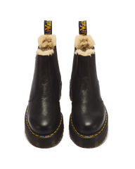 2976 Faux Fur Lined Platform Chelsea Boots