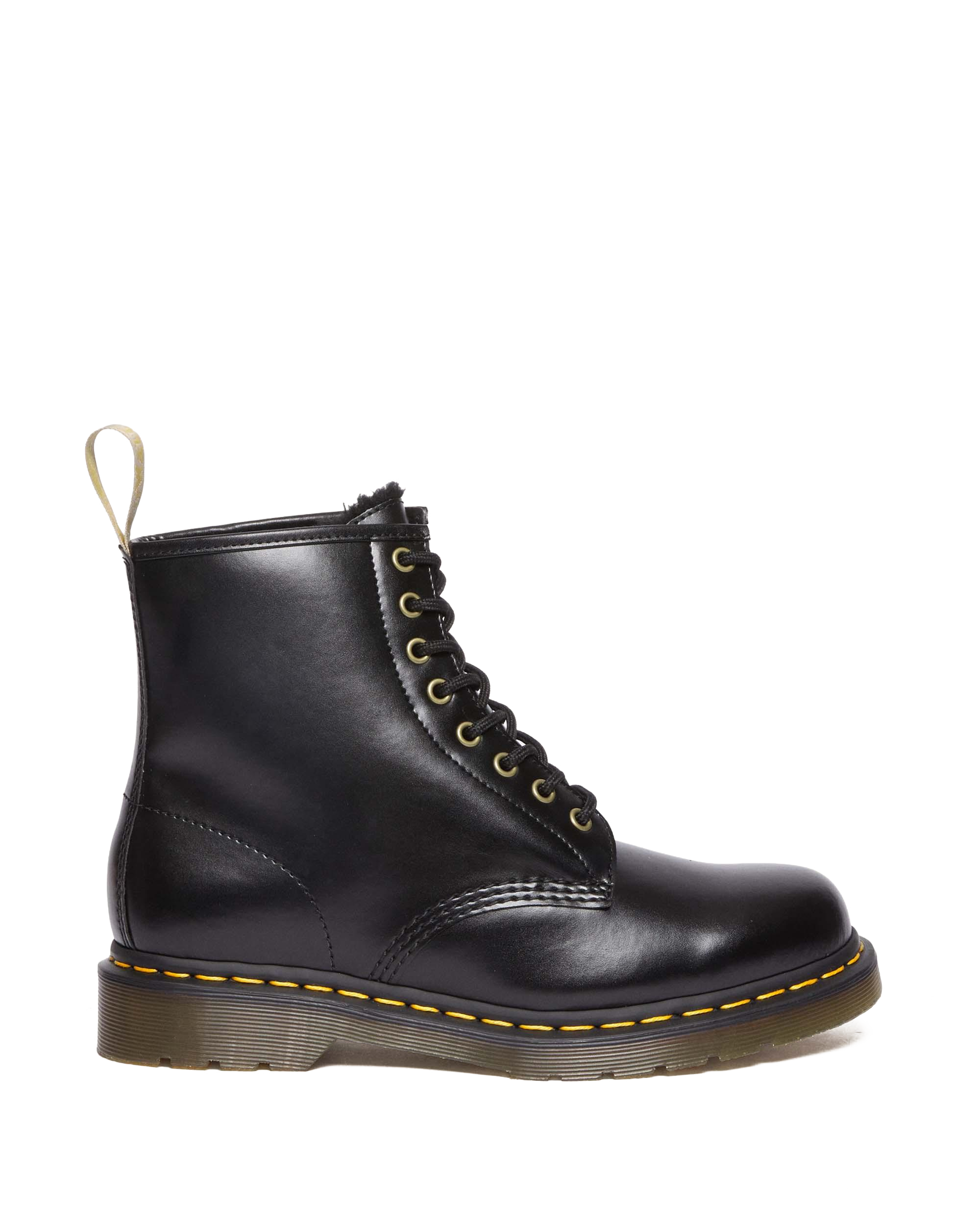 Vegan 1460 Faux Fur Lined Lace Up Boots