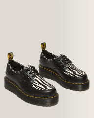 Ramsey 3-Eye Zebra Print & Leather Platform Creepers