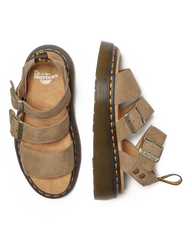 Gryphon Tumbled Nubuck Leather Platform Sandals