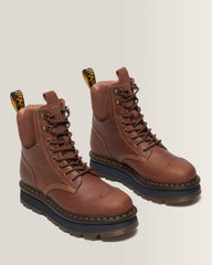 Zebzag 8 Ties Burnish Waxy Lace Up Boots