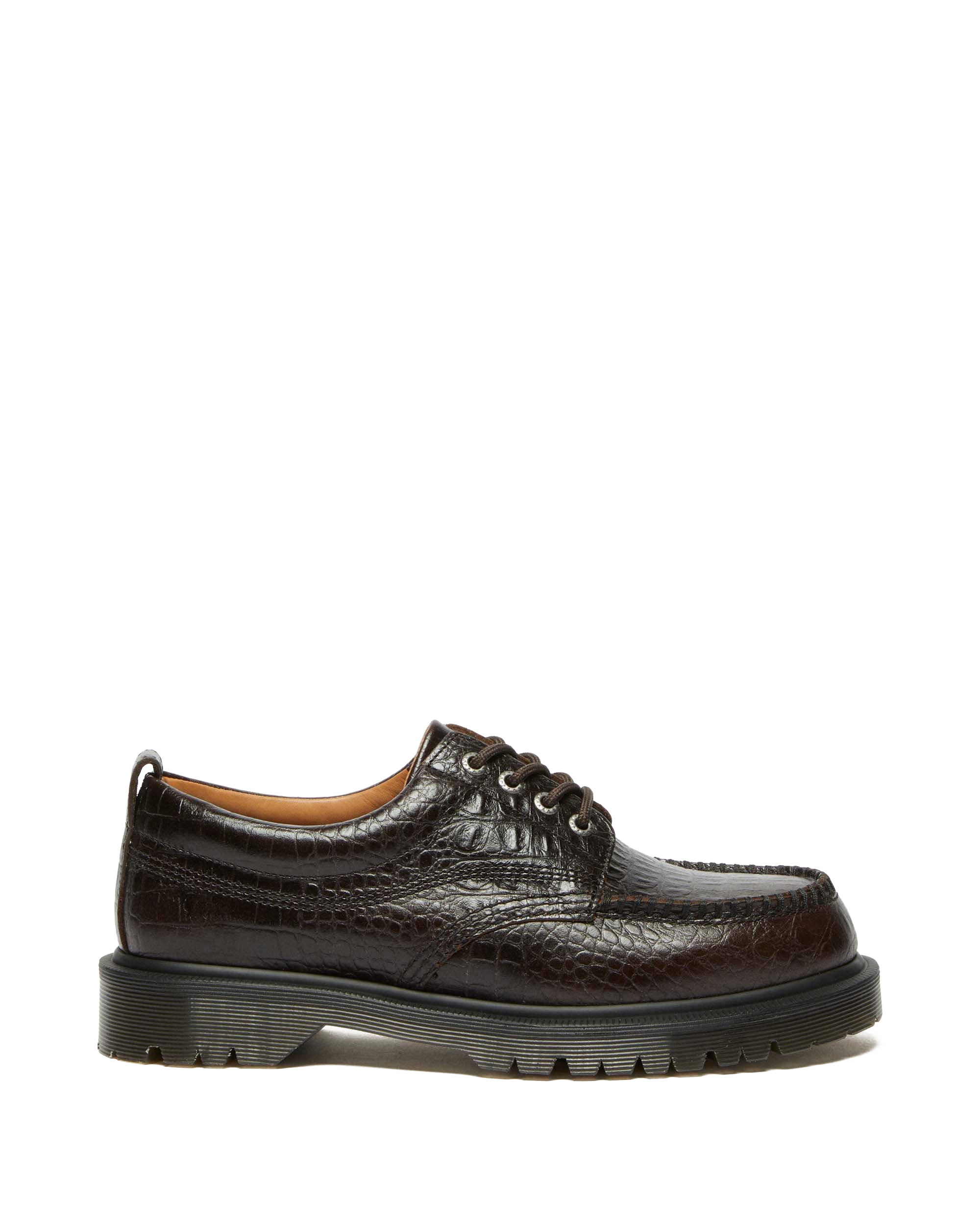 Lowell Crocodile Analine Leather Moc Toe Shoes