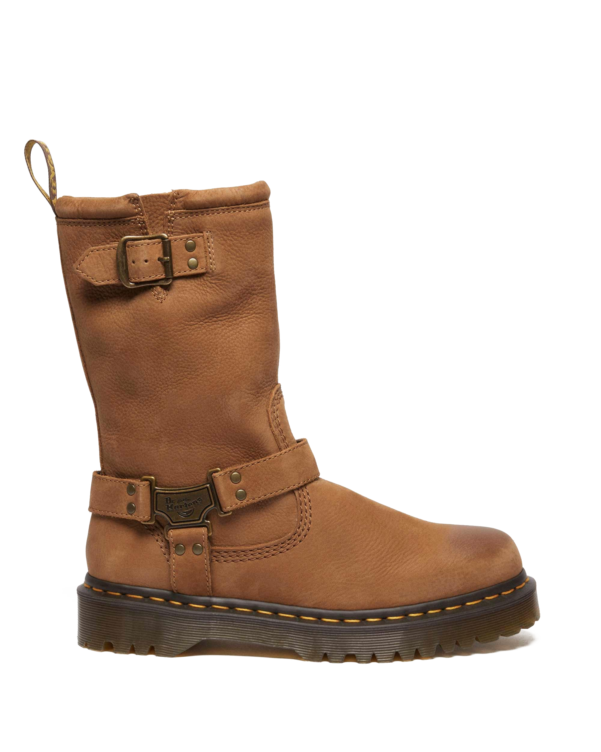 Anistone Hi Tumbled Nubuck biker boots