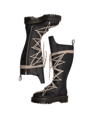 1B60 Rick Owens Pentalace Leather Platform Boots