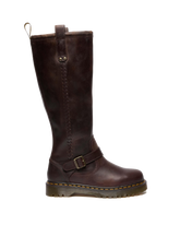 Anistone Knee High Crazy Horse Leather Biker Boots