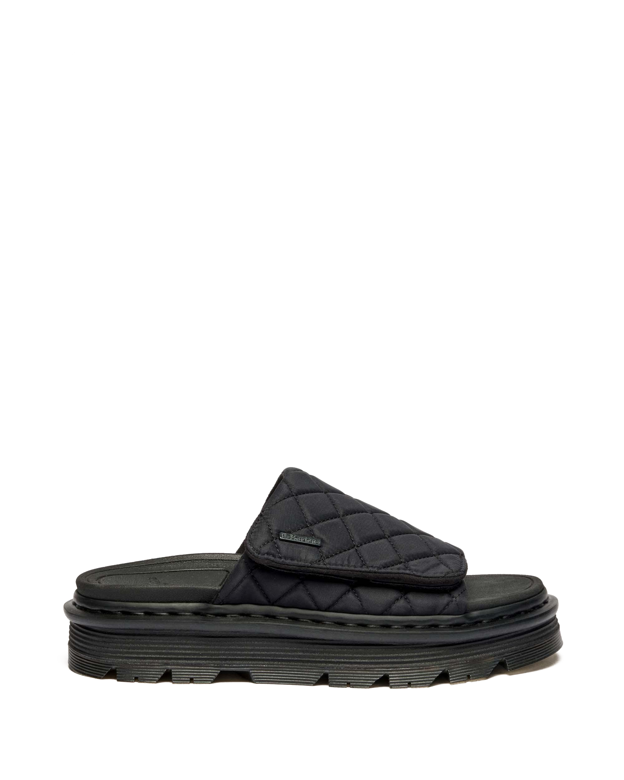 Zebzag Quilted Canvas Platform Slides