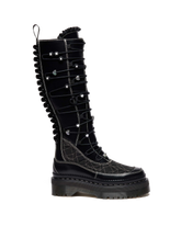 XTRM FRILL PLATFORM LEATHER BOOTS