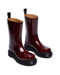 Rejena Lacquered Leather Boots