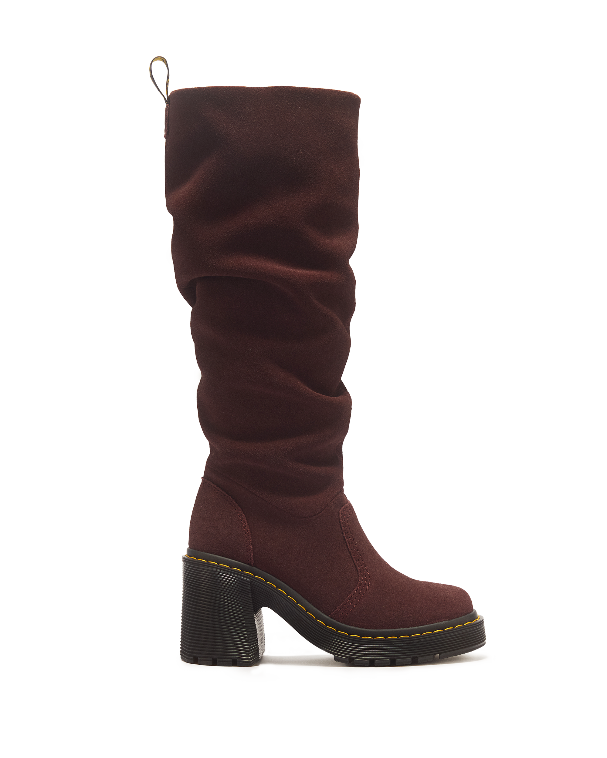 Kasey Suede Knee High Heeled Boots