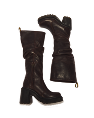 Kasey Kinsley Leather Knee High Heeled Boots