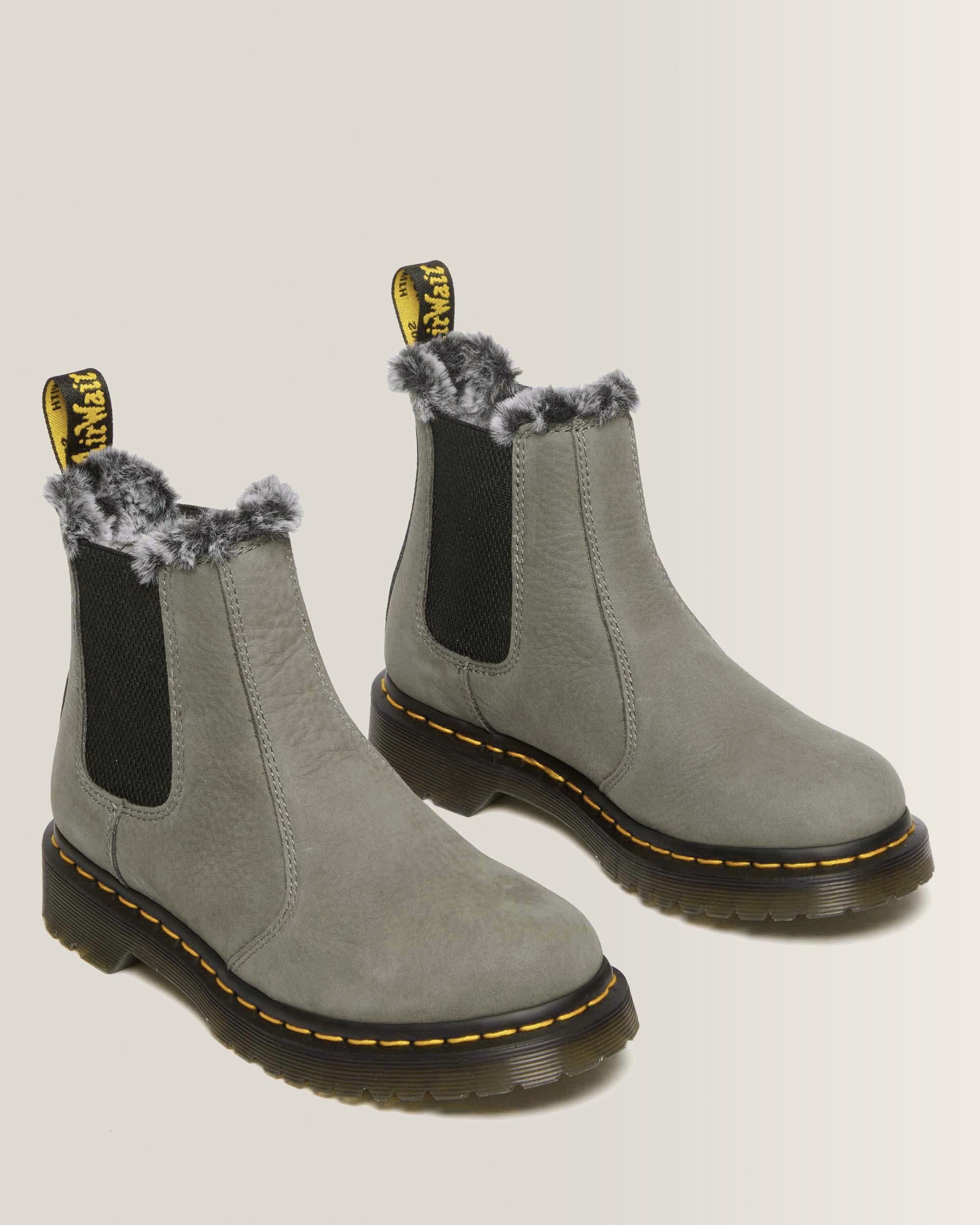 2976 Leonore Faux Fur Lined Nubuck Chelsea Boots