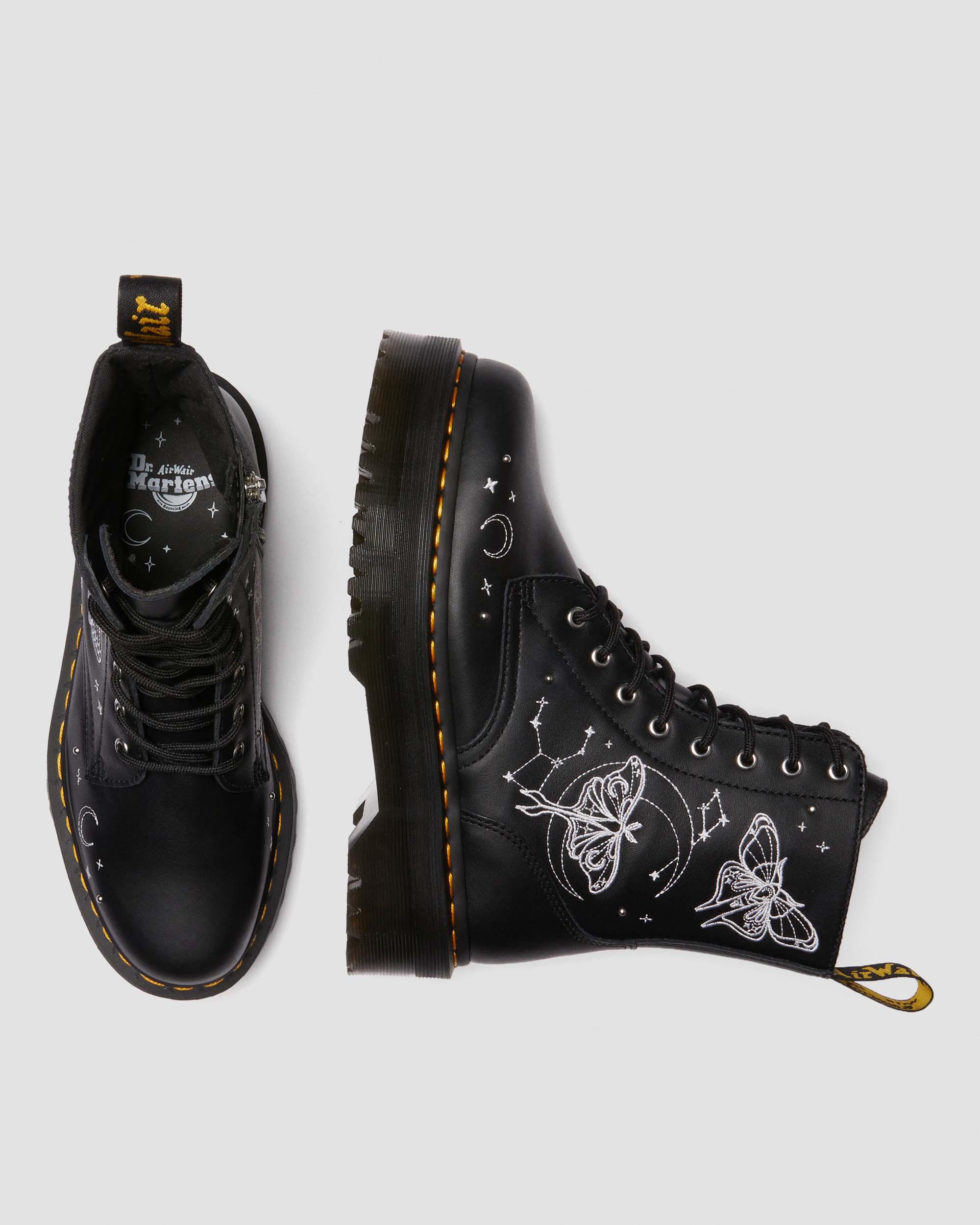 JADON CELESTIAL MOTH EMBROIDERED PLATFORM BOOT