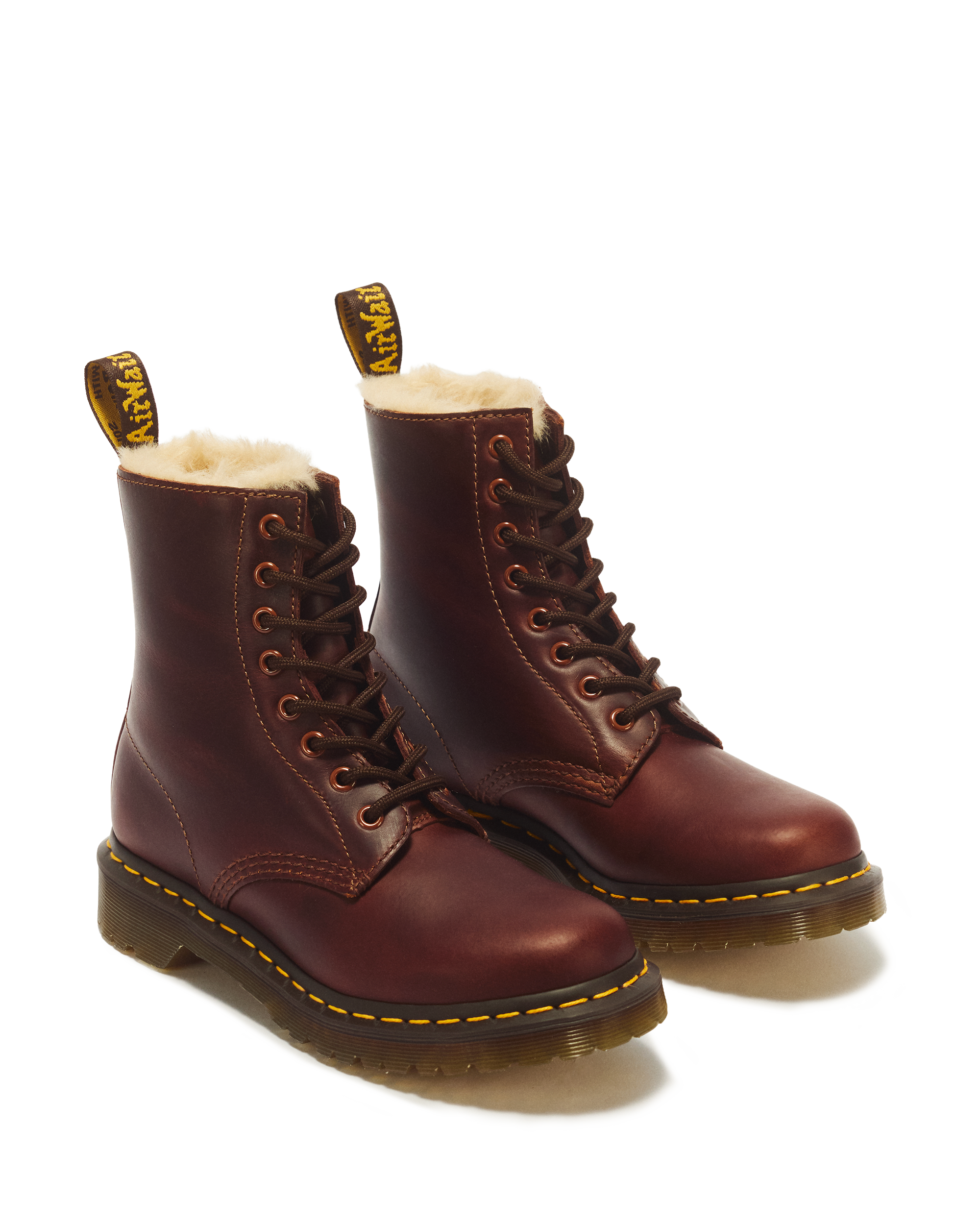 1460 Women's Faux Fur Lined Lace Up Boots