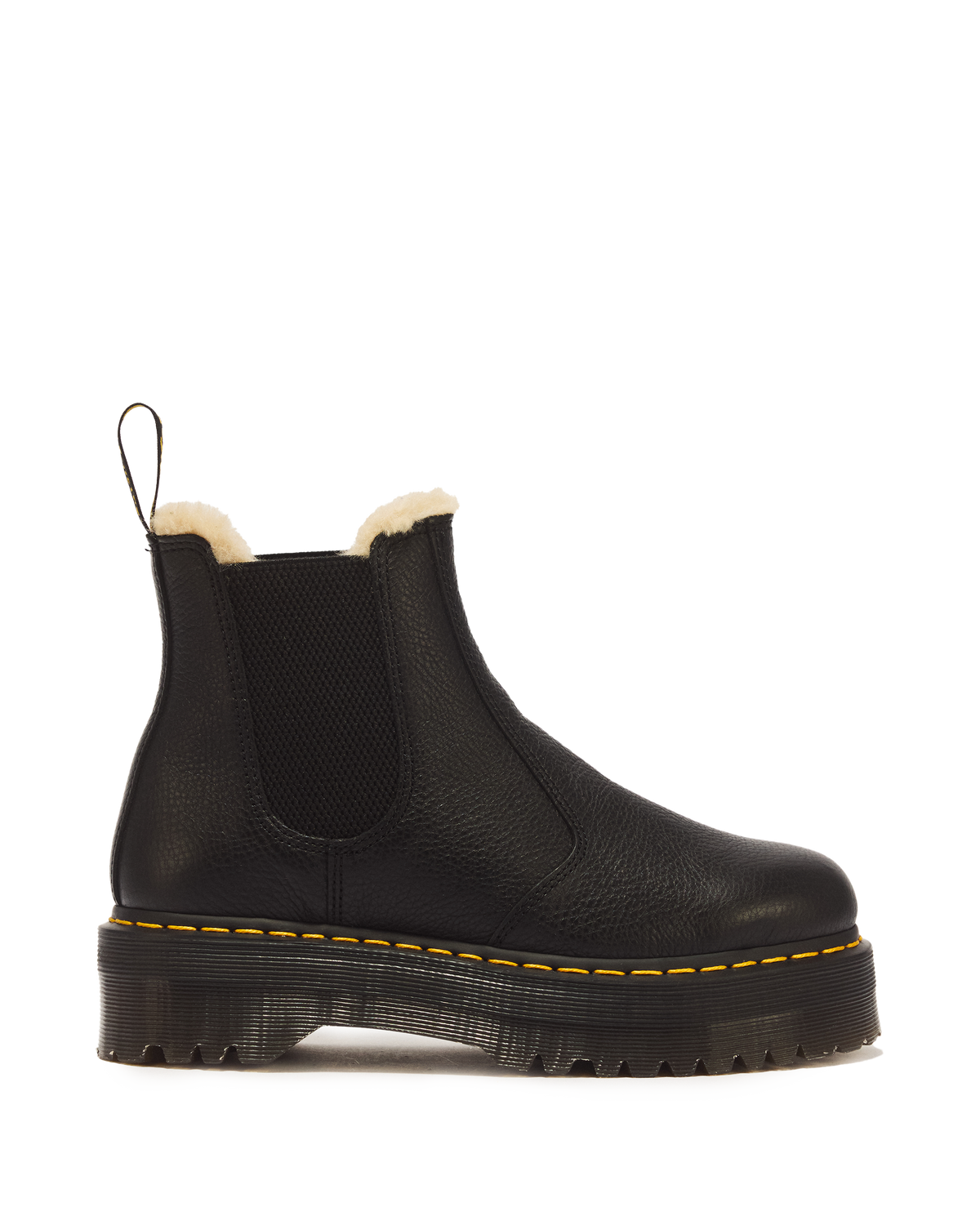 2976 Faux Fur Lined Platform Chelsea Boots