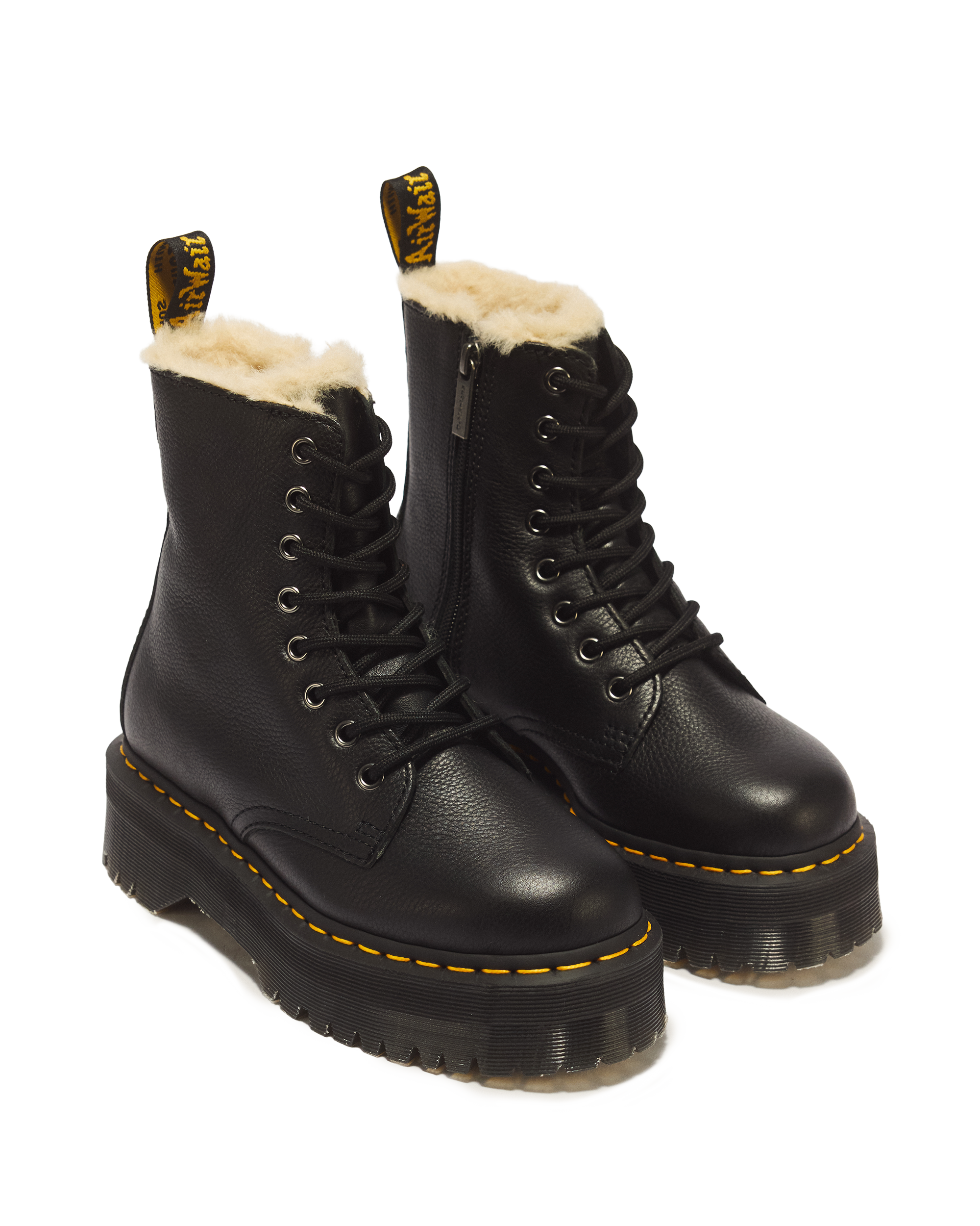 Jadon Boot Leather Faux Fur Lined Platforms