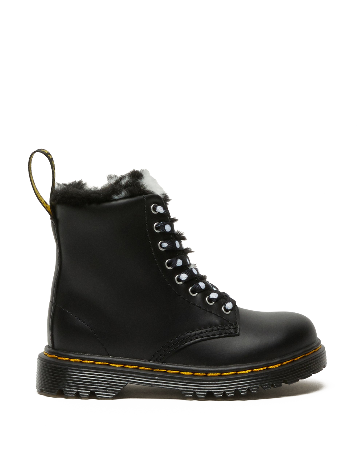 Toddler 1460 Serena Faux Fur Lined Leather Lace Up Boots