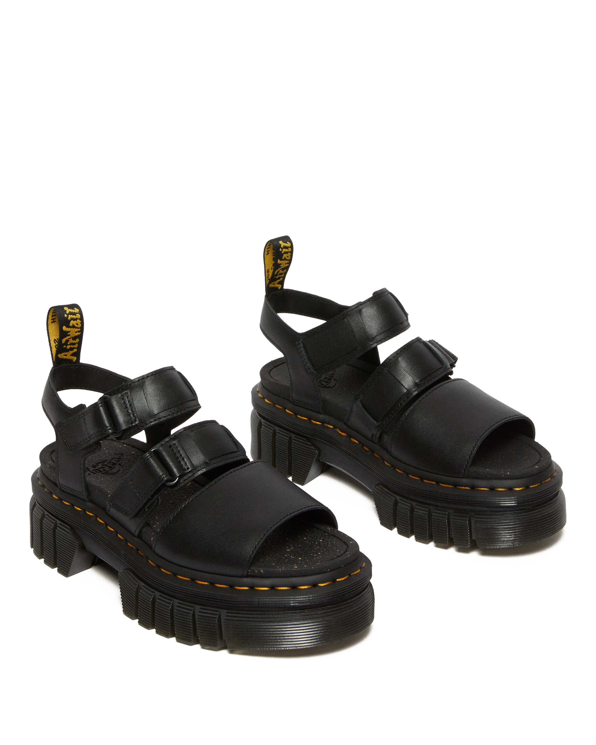 Ricki Nappa Lux Leather 3-Strap Platform Sandals