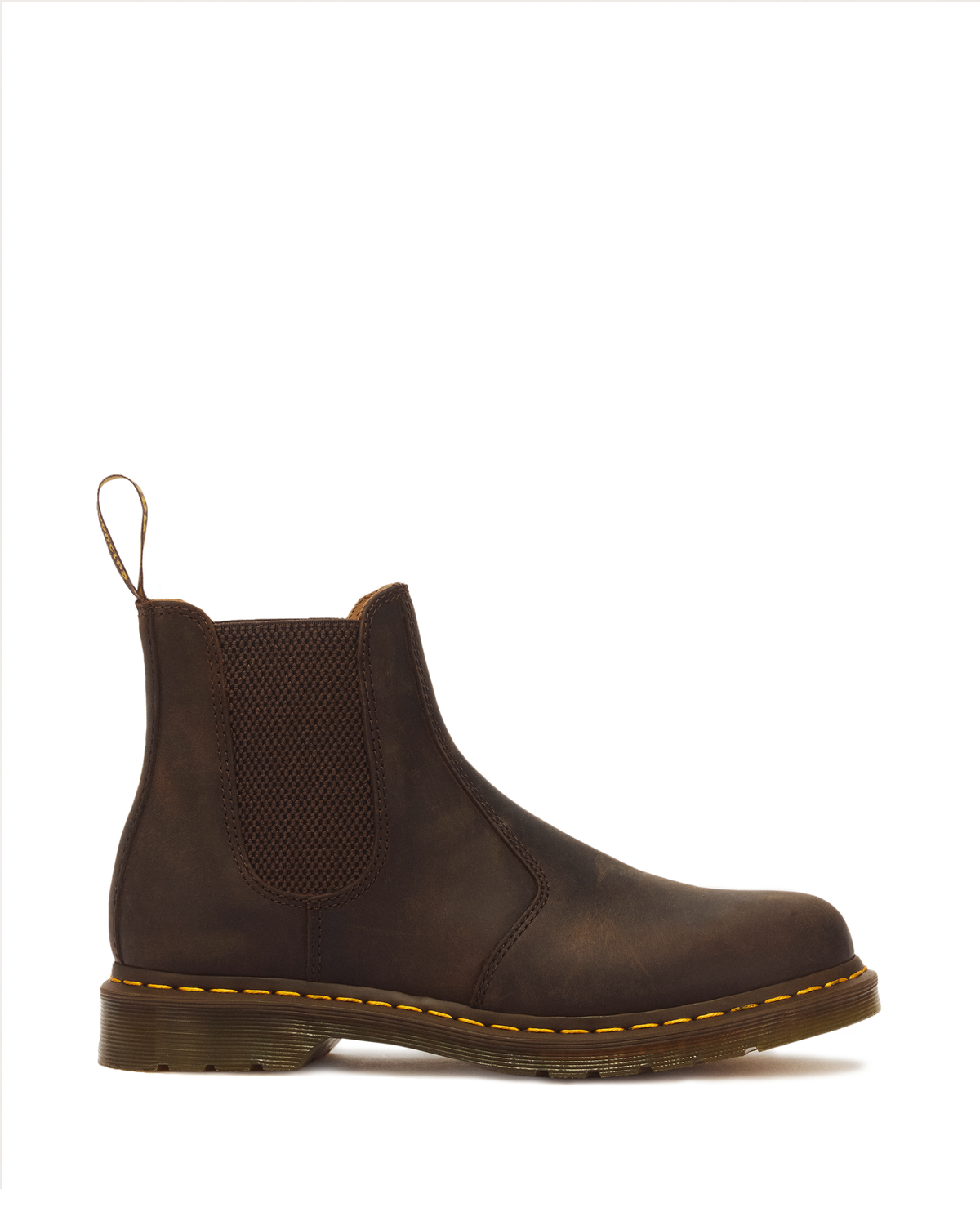 2976 Yellow Stitch Crazy Horse Leather Chelsea Boots