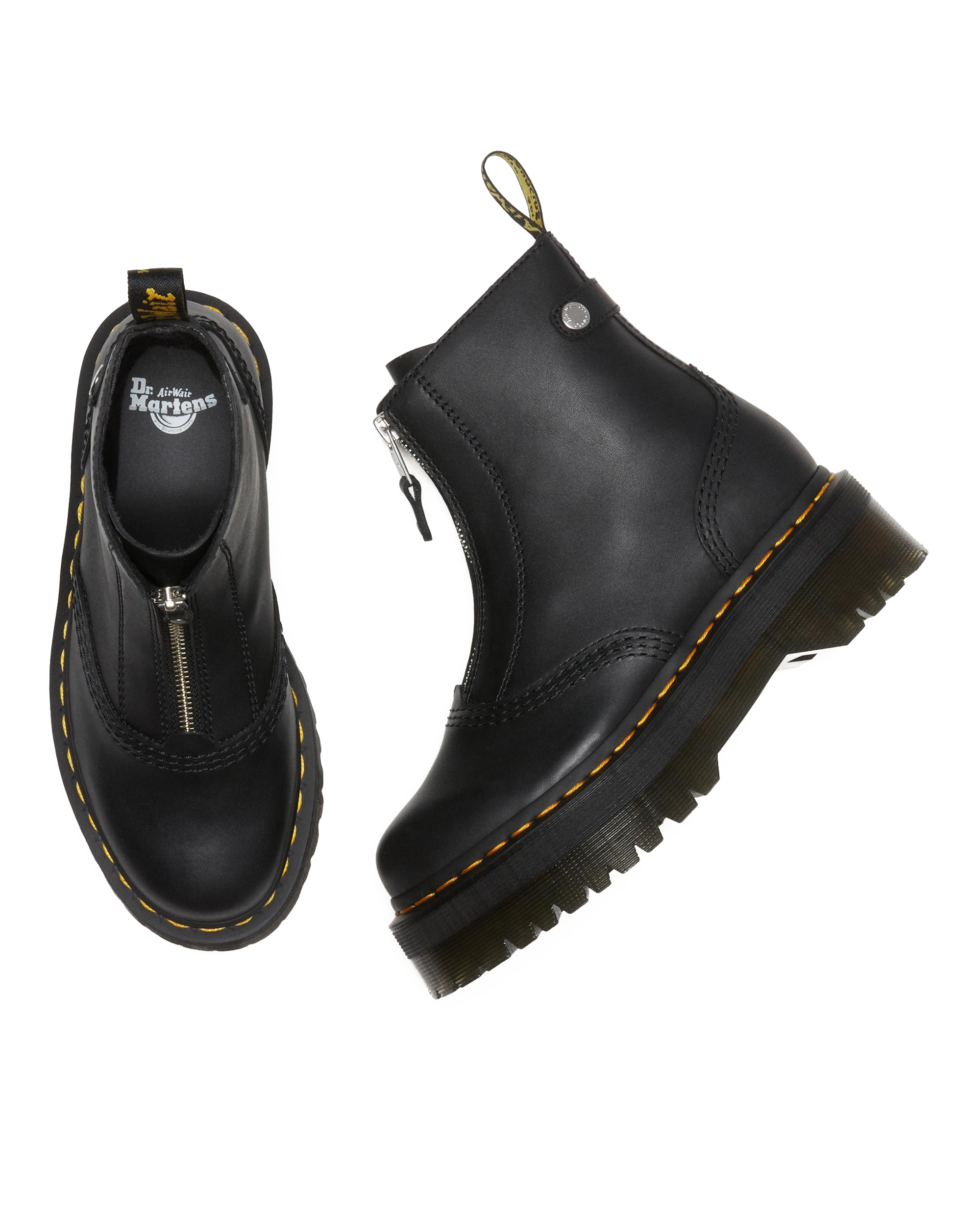 Jetta Zipped Sendal Leather Platform Boots