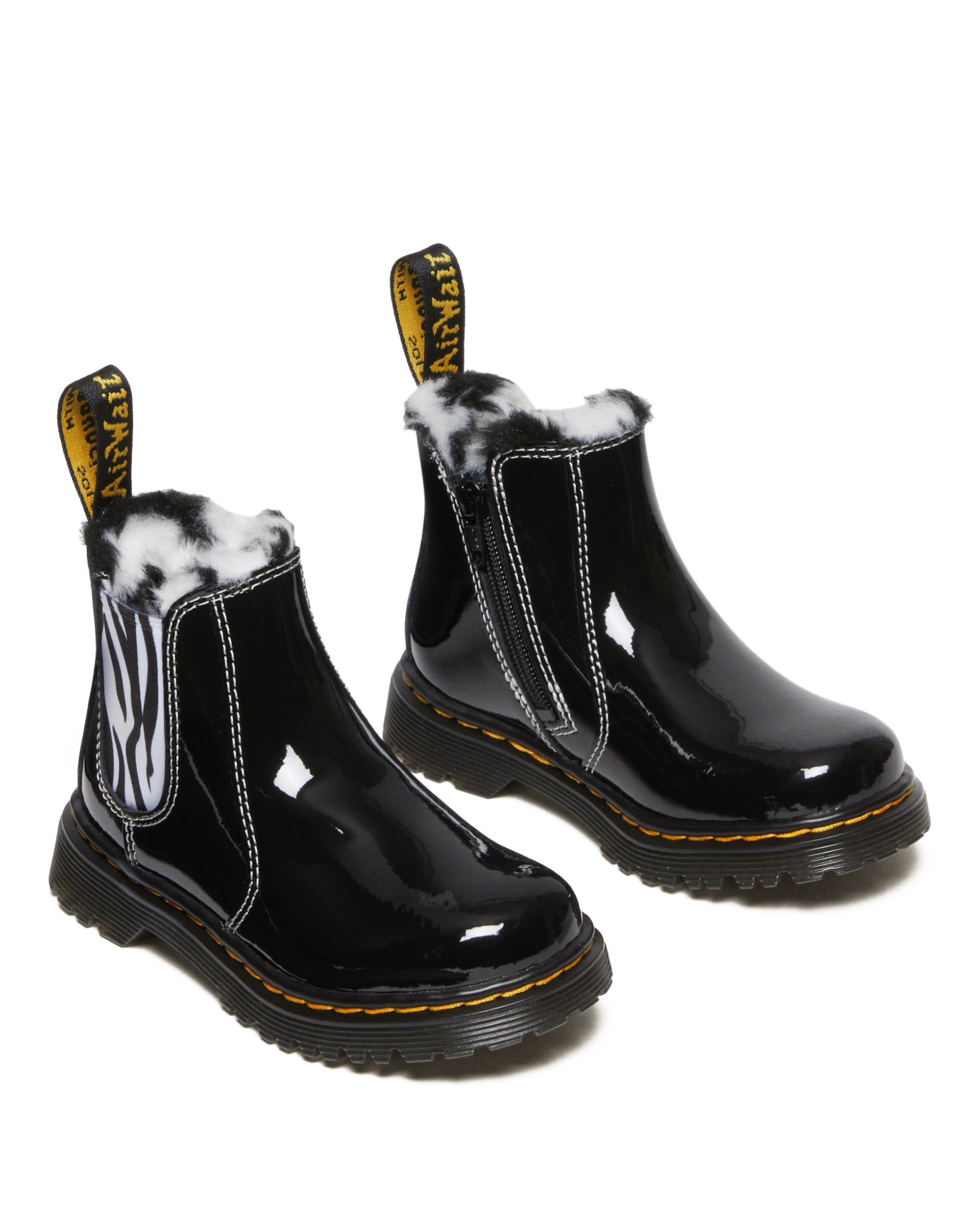 Toddler 2976 Leonore Patent Leather Chelsea Boots