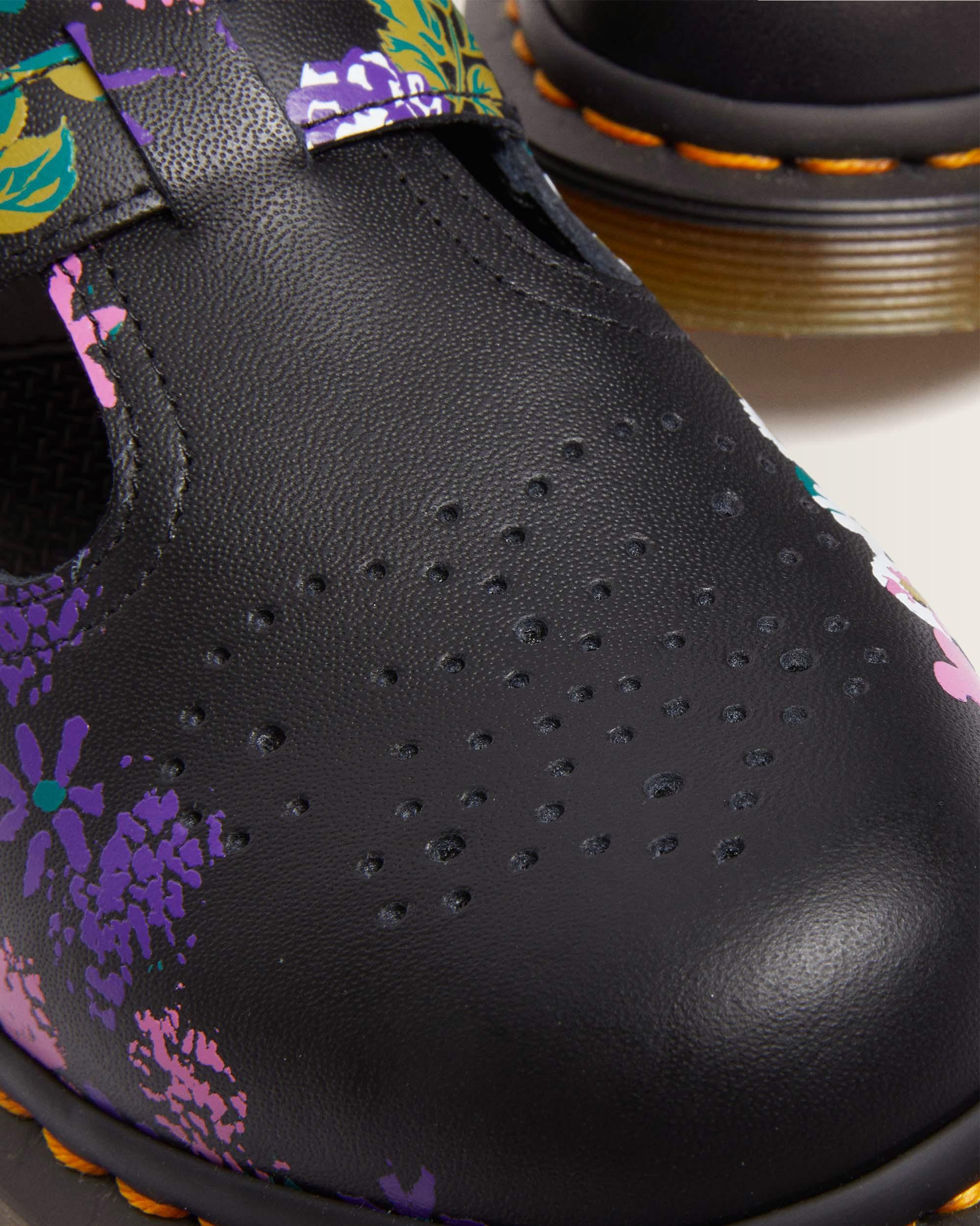 8065 Vintage Floral Leather Mary Jane Shoes