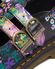 8065 Vintage Floral Leather Mary Jane Shoes