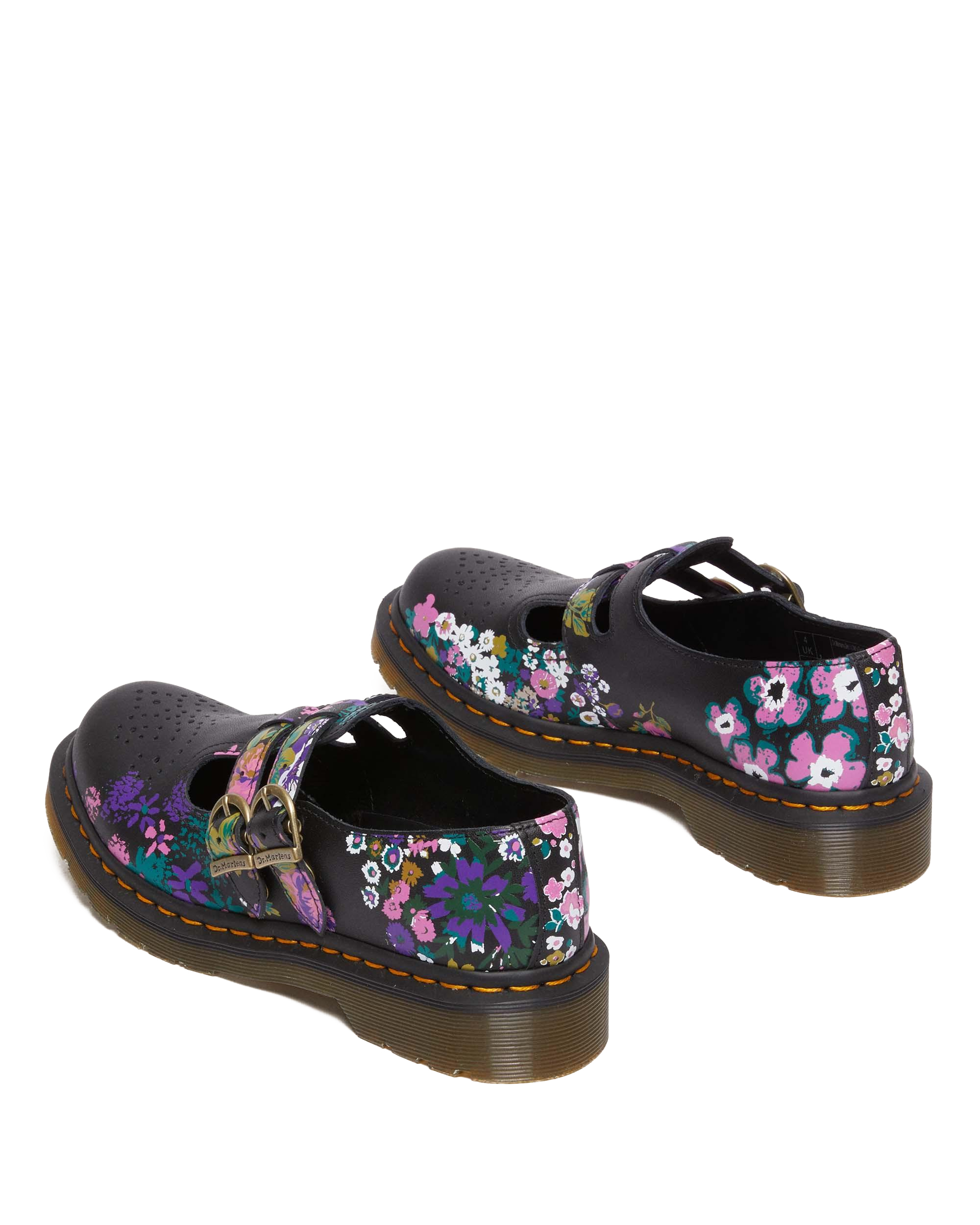8065 Vintage Floral Leather Mary Jane Shoes