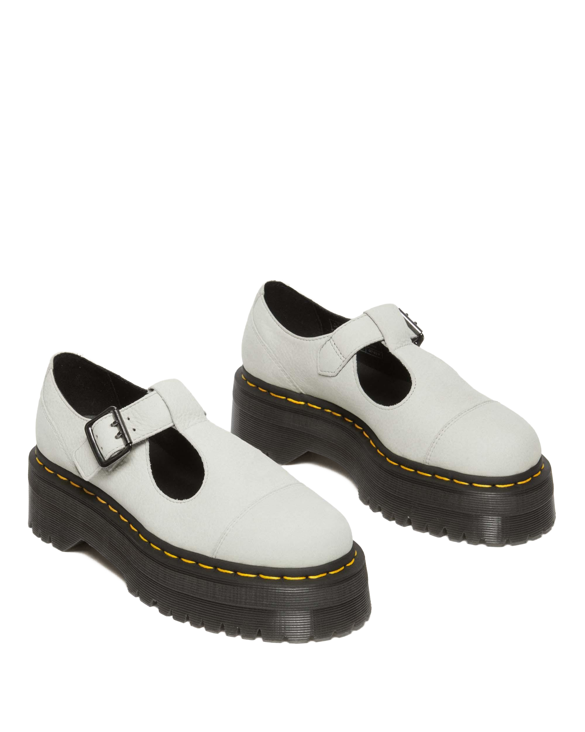 Bethan Tumbled Nubuck Leather Platform Mary Jane Shoes