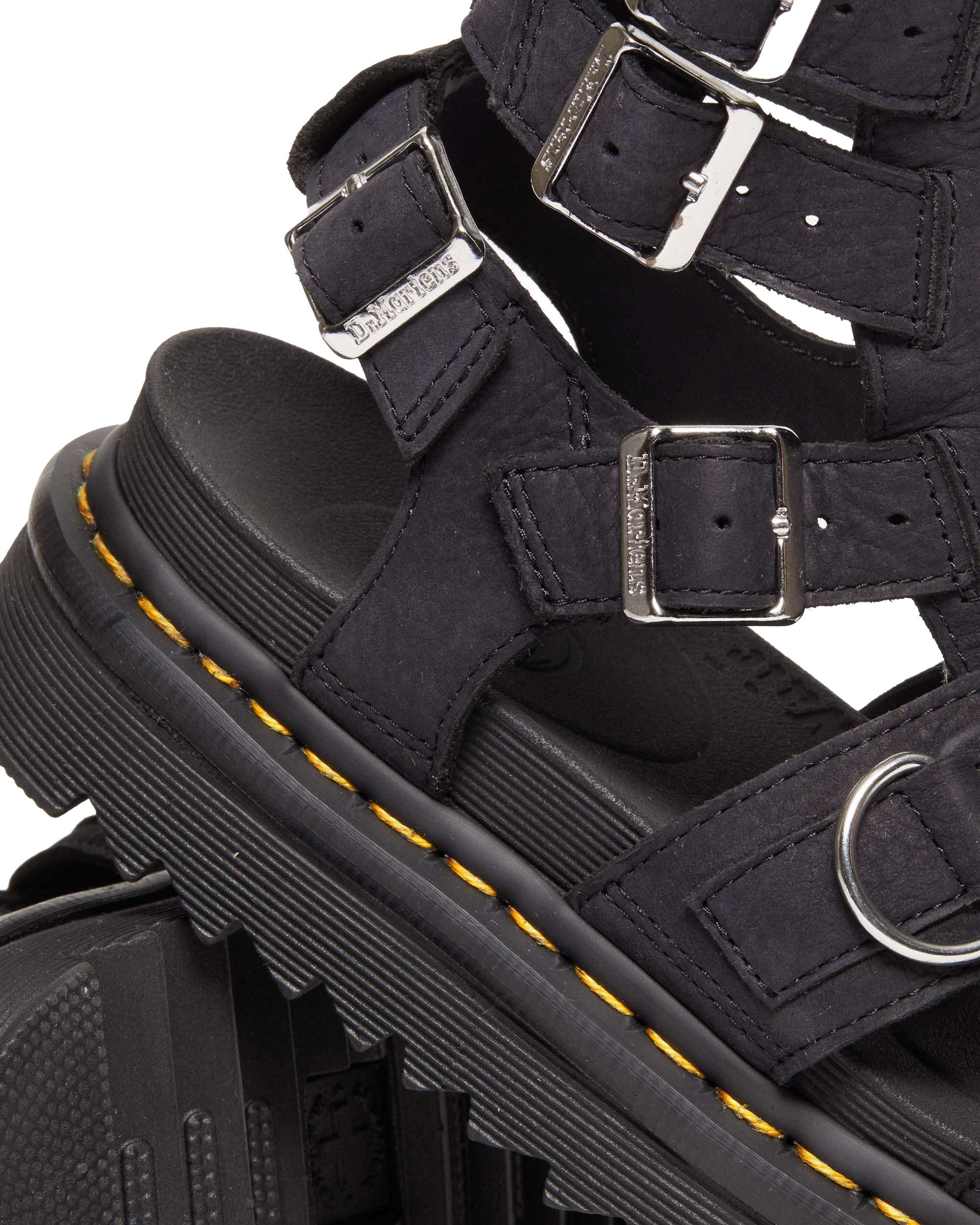 Olson Tumbled Nubuck Leather Gladiator Zip Sandals