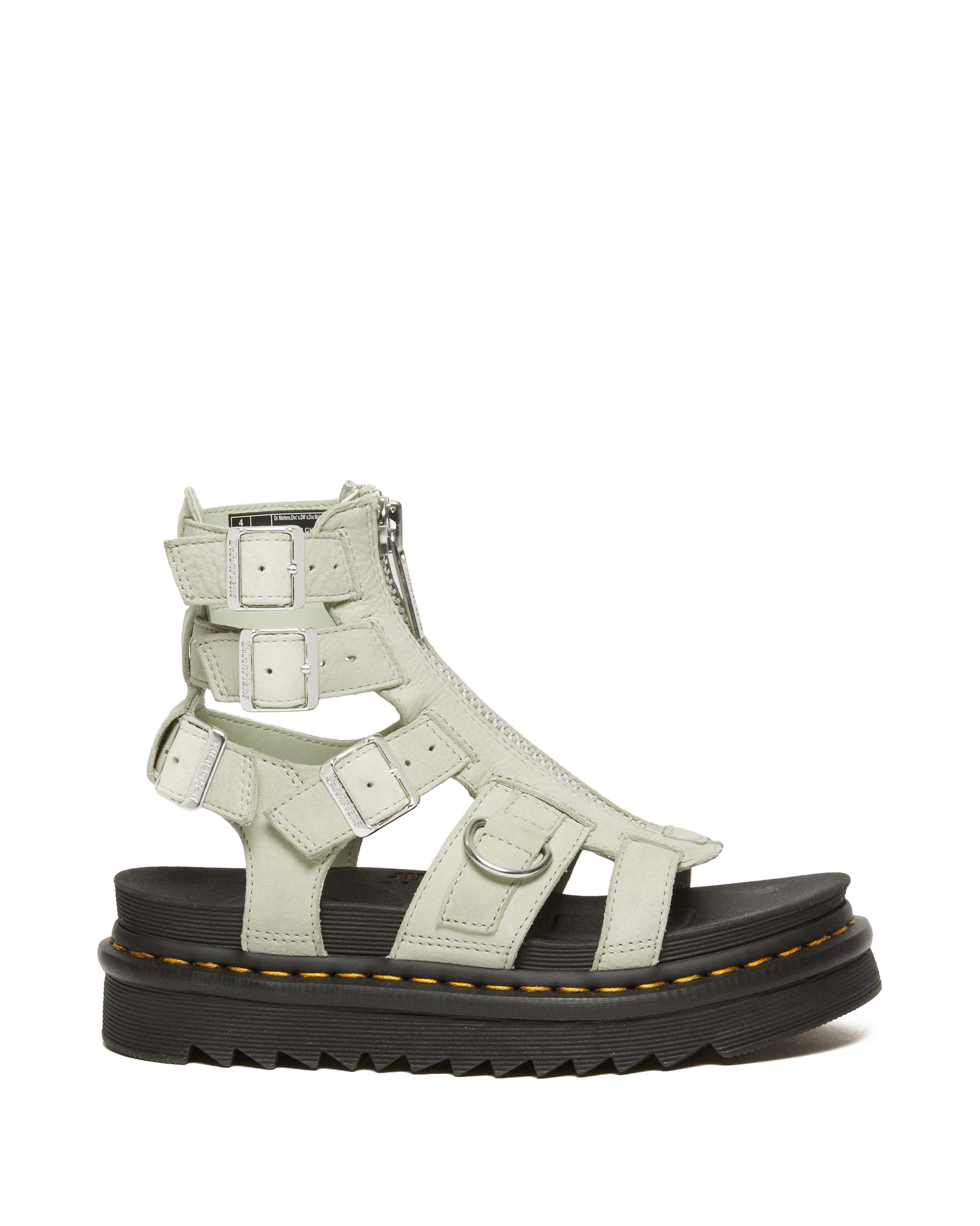 Olson Tumbled Nubuck Leather Gladiator Zip Sandals