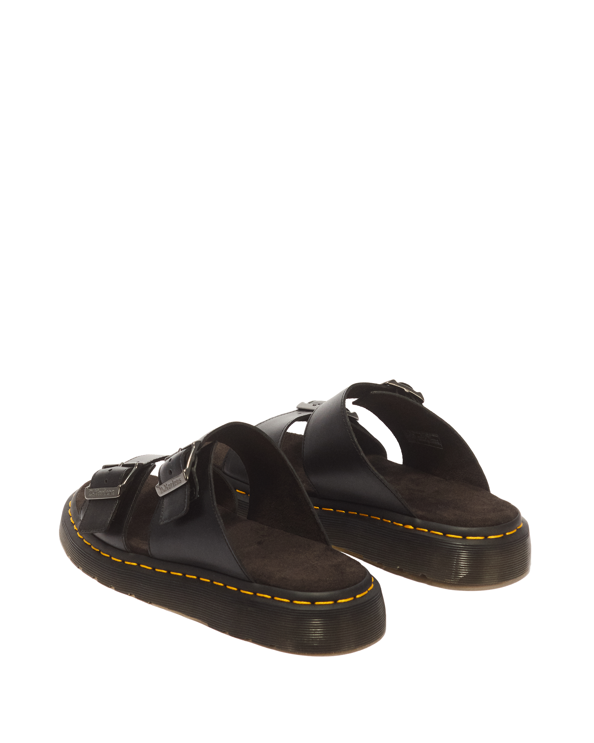 Josef Analine Leather Buckle Slide Sandals