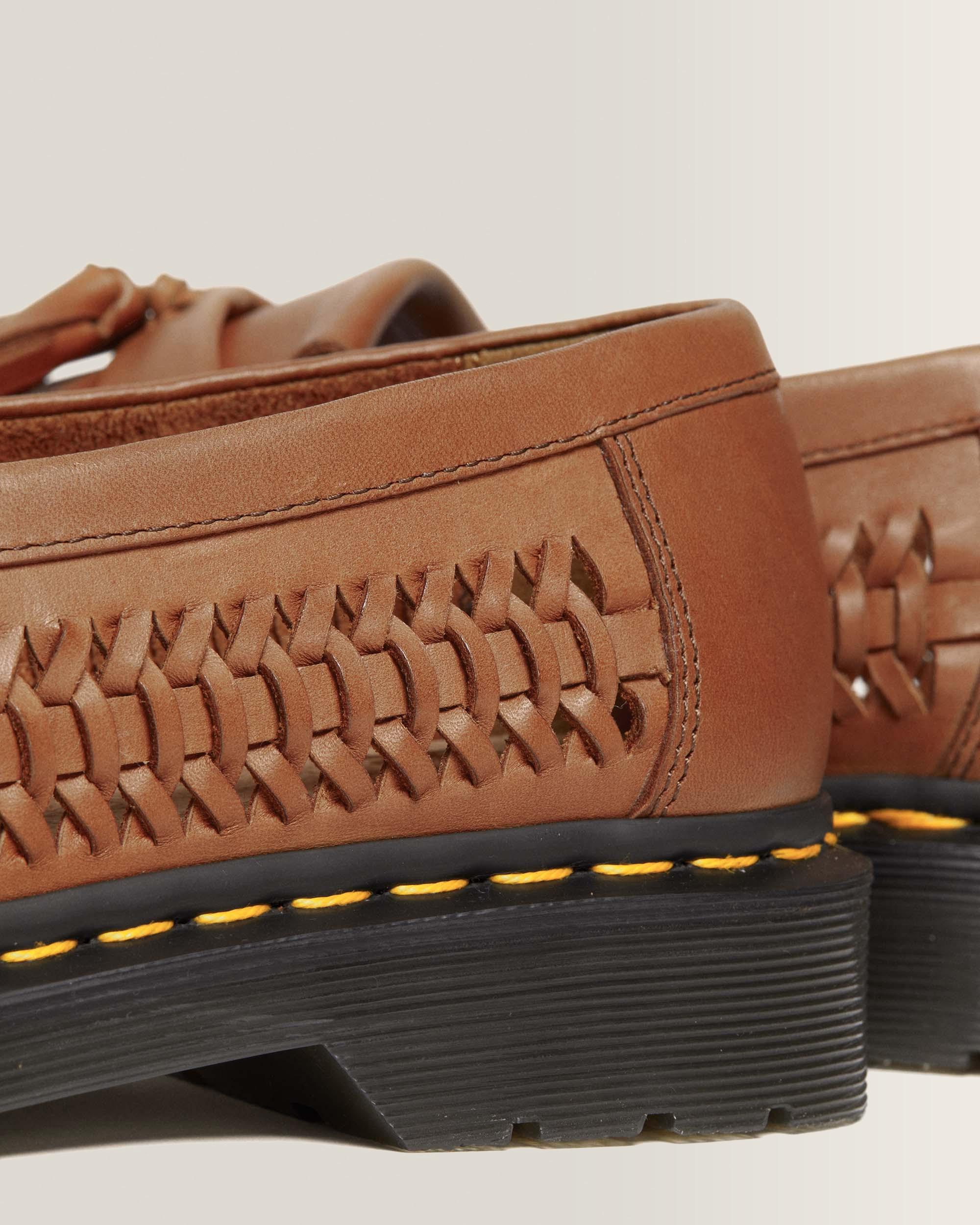 Adrian Woven Leather Tassel Loafers