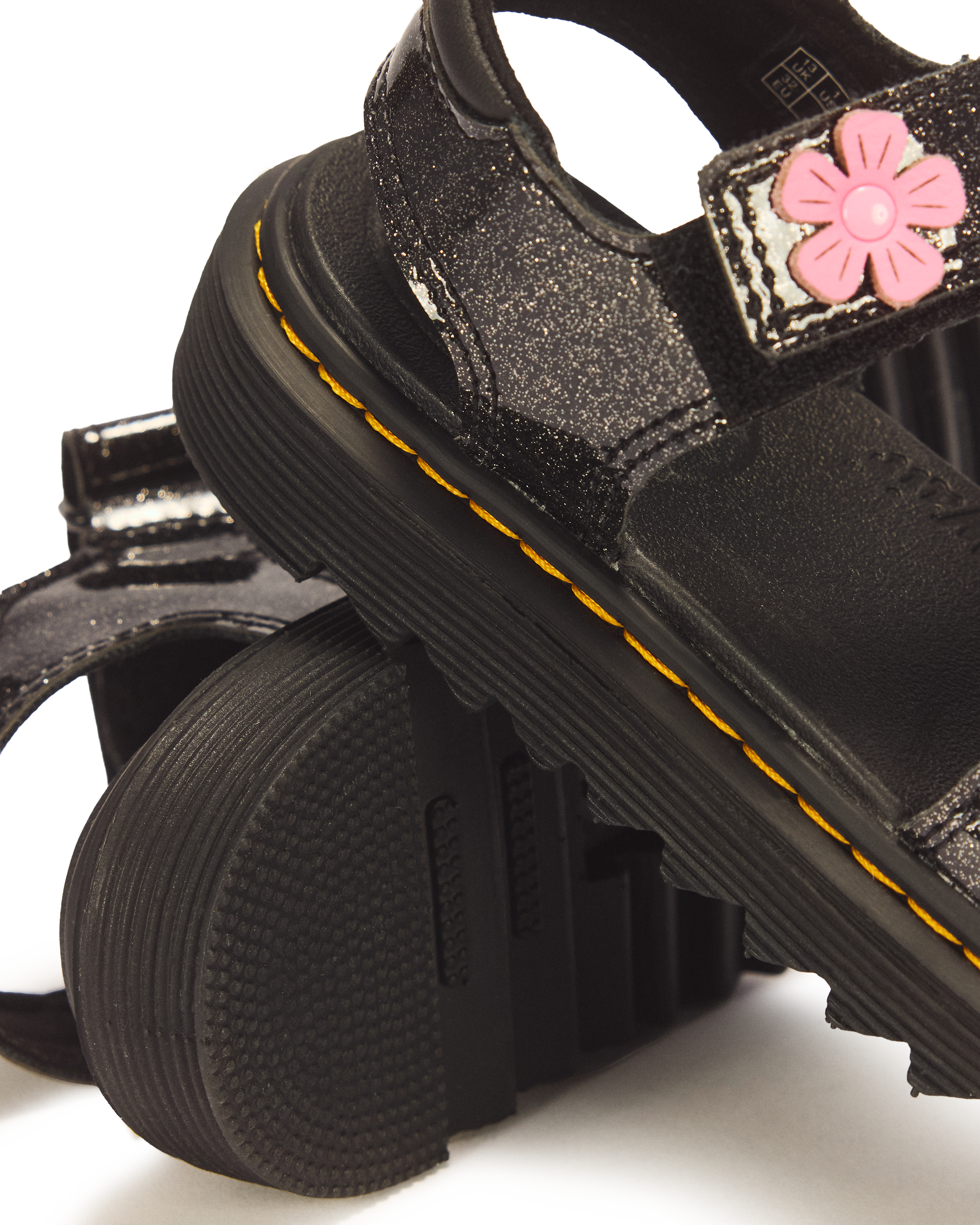 Junior Klaire Coated Glitter Velcro Sandals