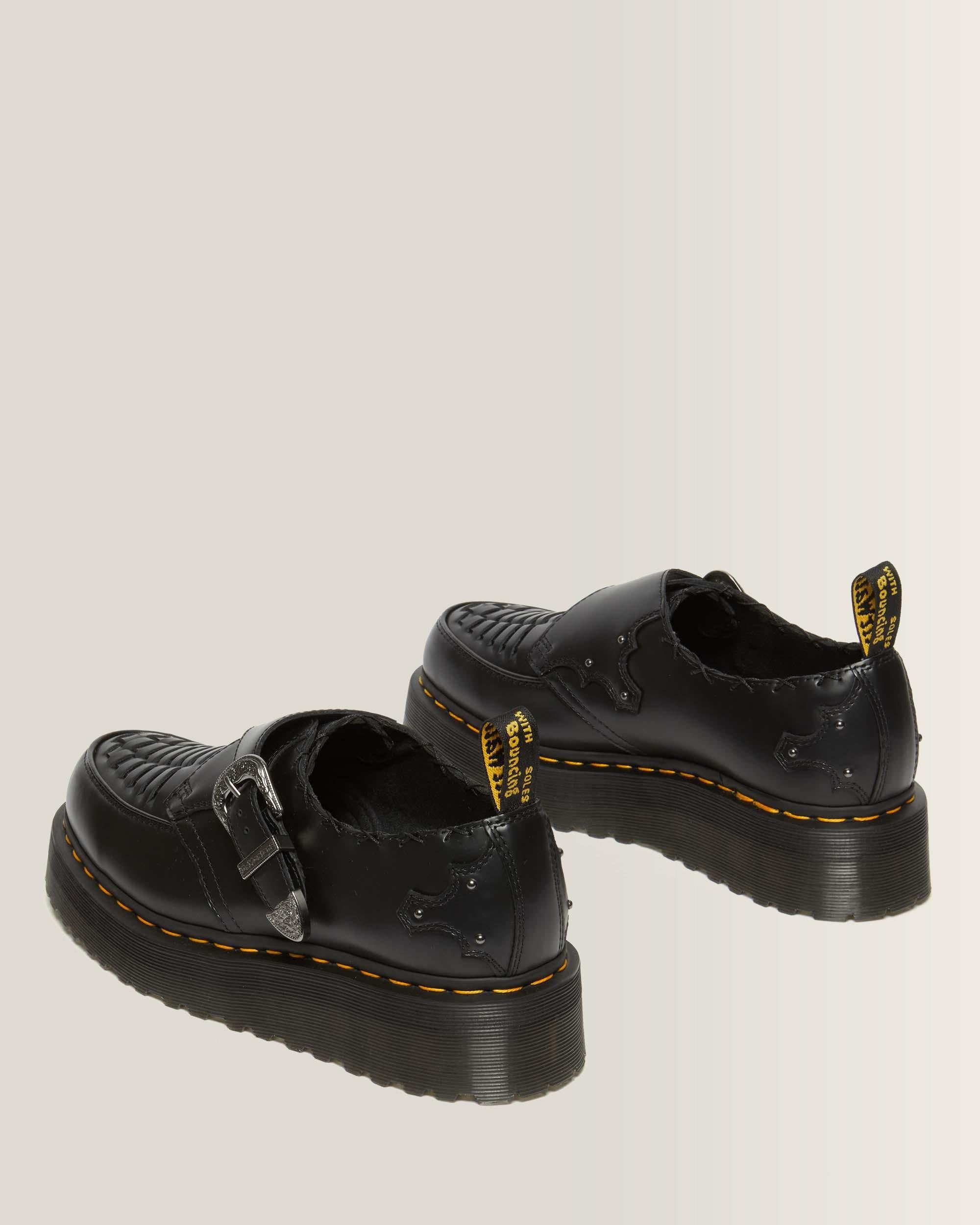 Ramsey Woven Smooth Leather Platform Creepers