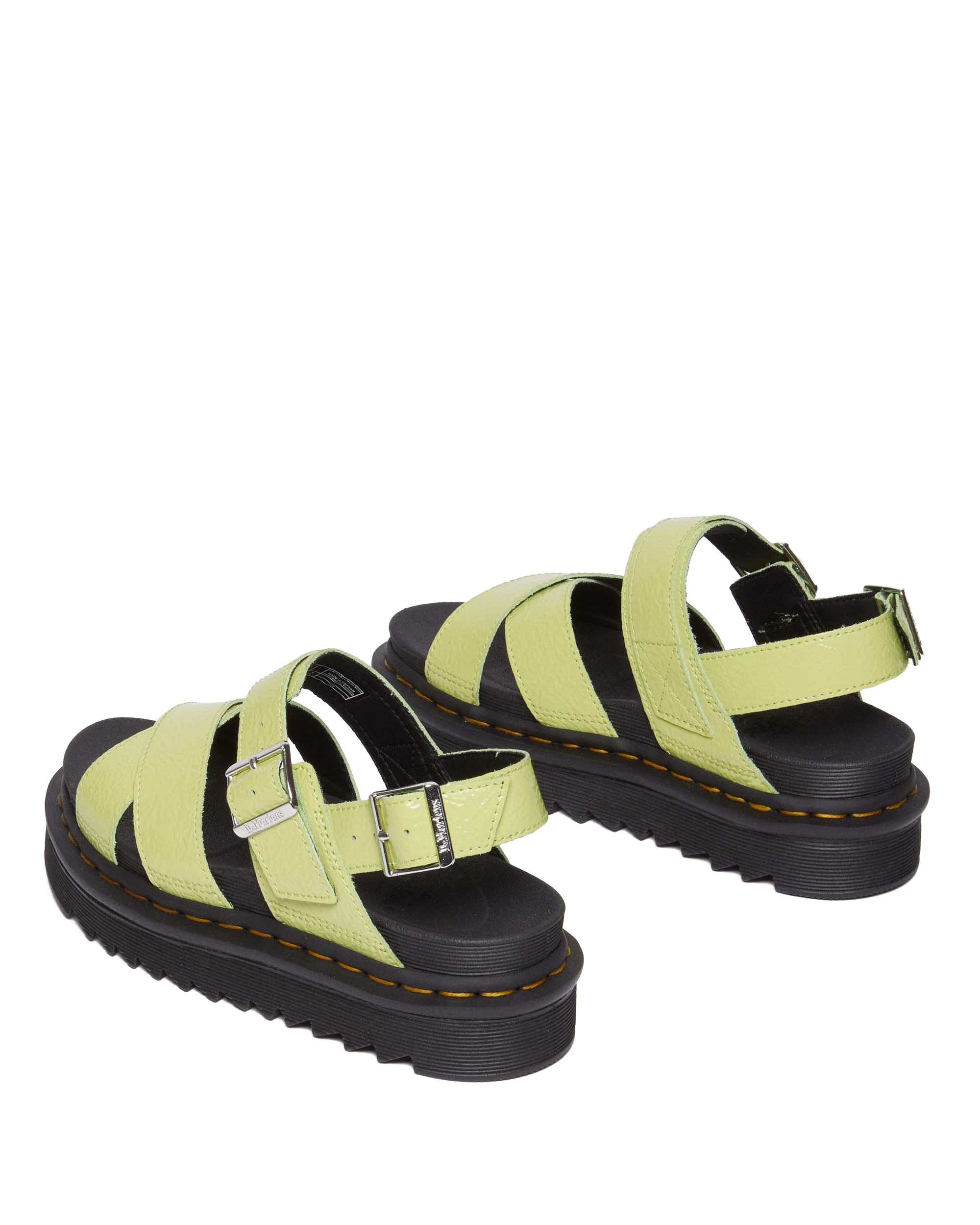 Voss II Distressed Patent Leather Sandals