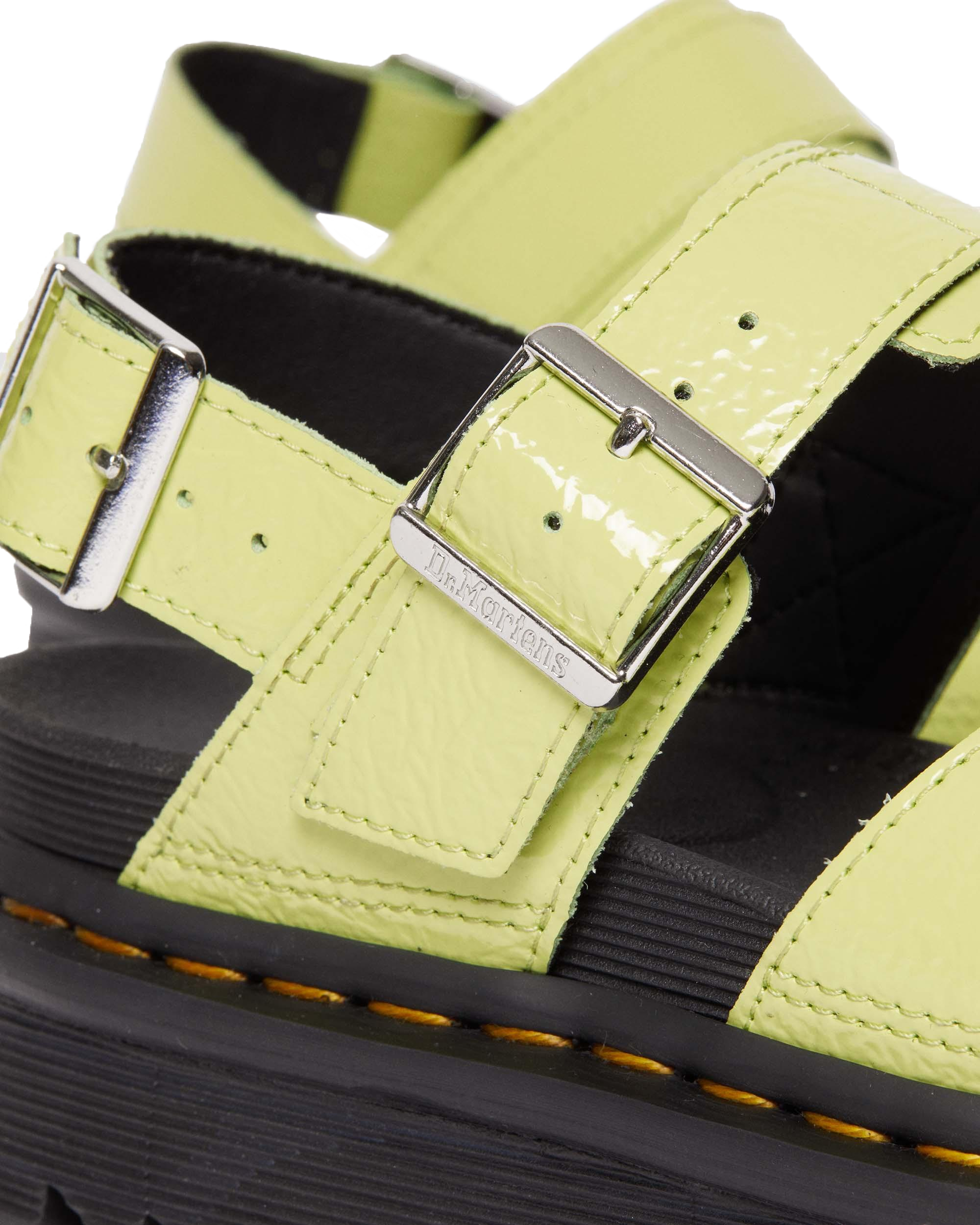 Voss II Distressed Patent Leather Sandals