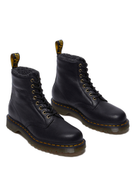 1460 Faux Fur Lined Grizzly Leather Lace Up Boots