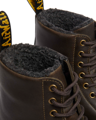 1460 Faux Fur Lined Grizzly Leather Lace Up Boots