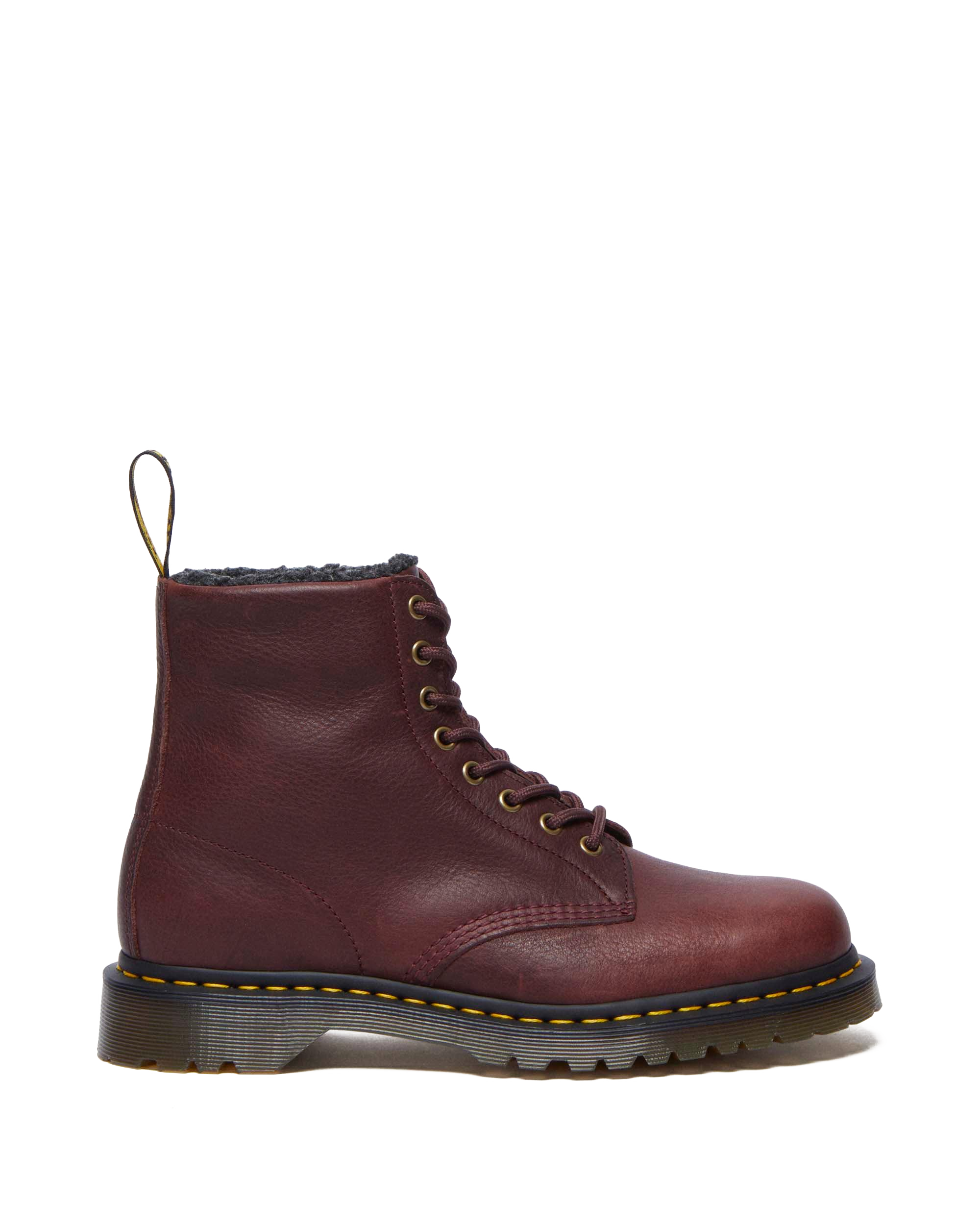 1460 Faux Fur Lined Grizzly Leather Lace Up Boots