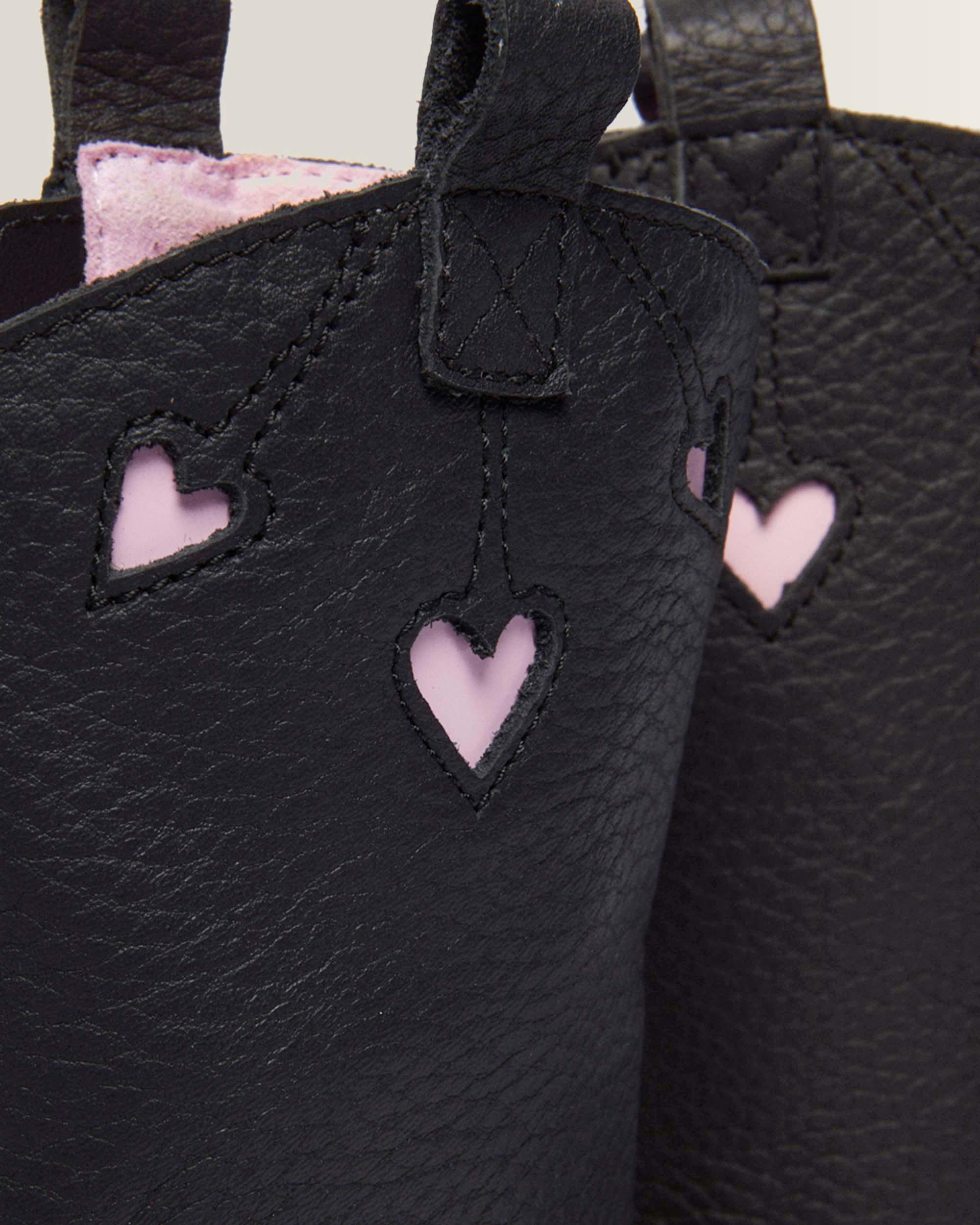 Junior Heart Nappa Patent Leather Pull-on Boots
