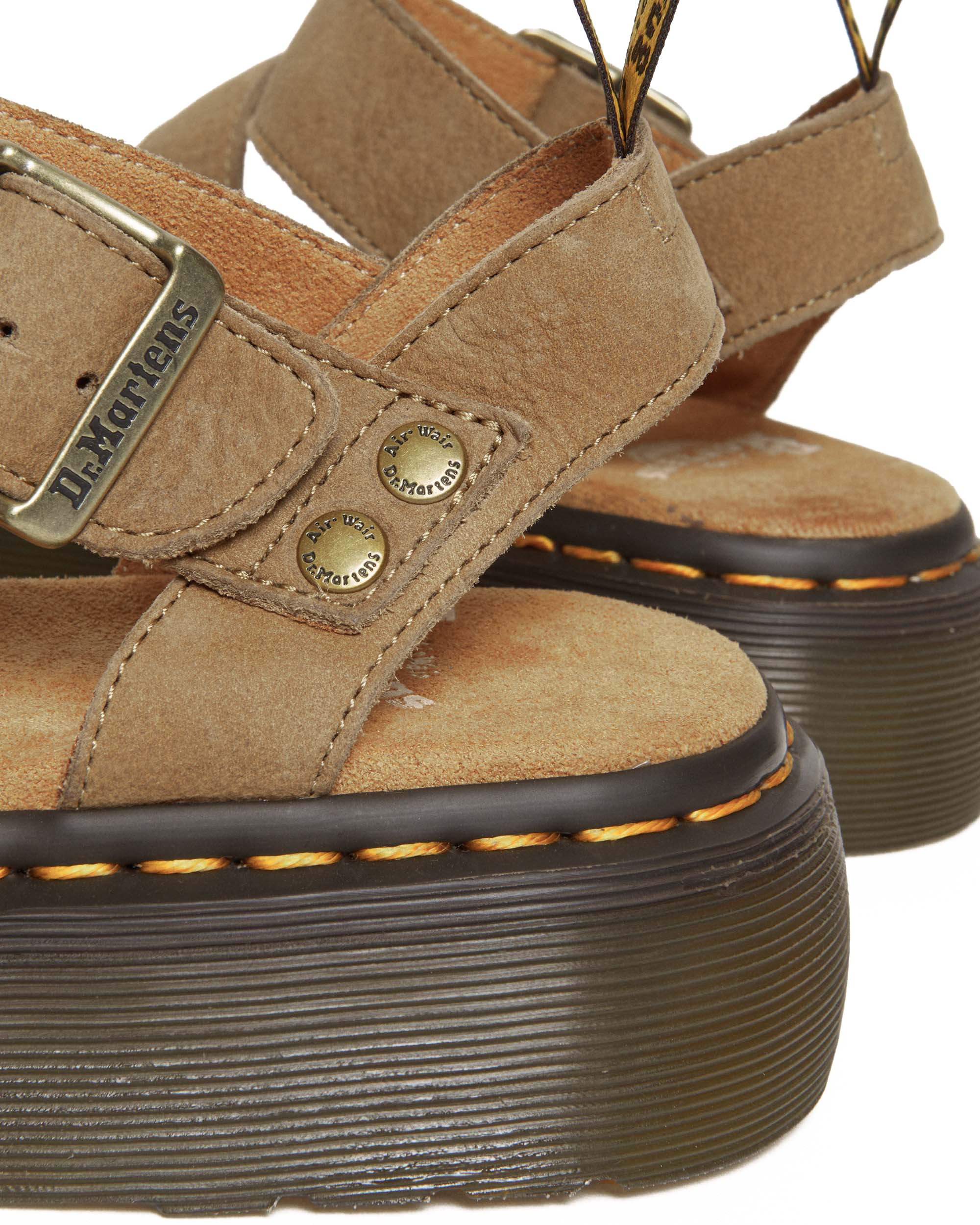Gryphon Tumbled Nubuck Leather Platform Sandals