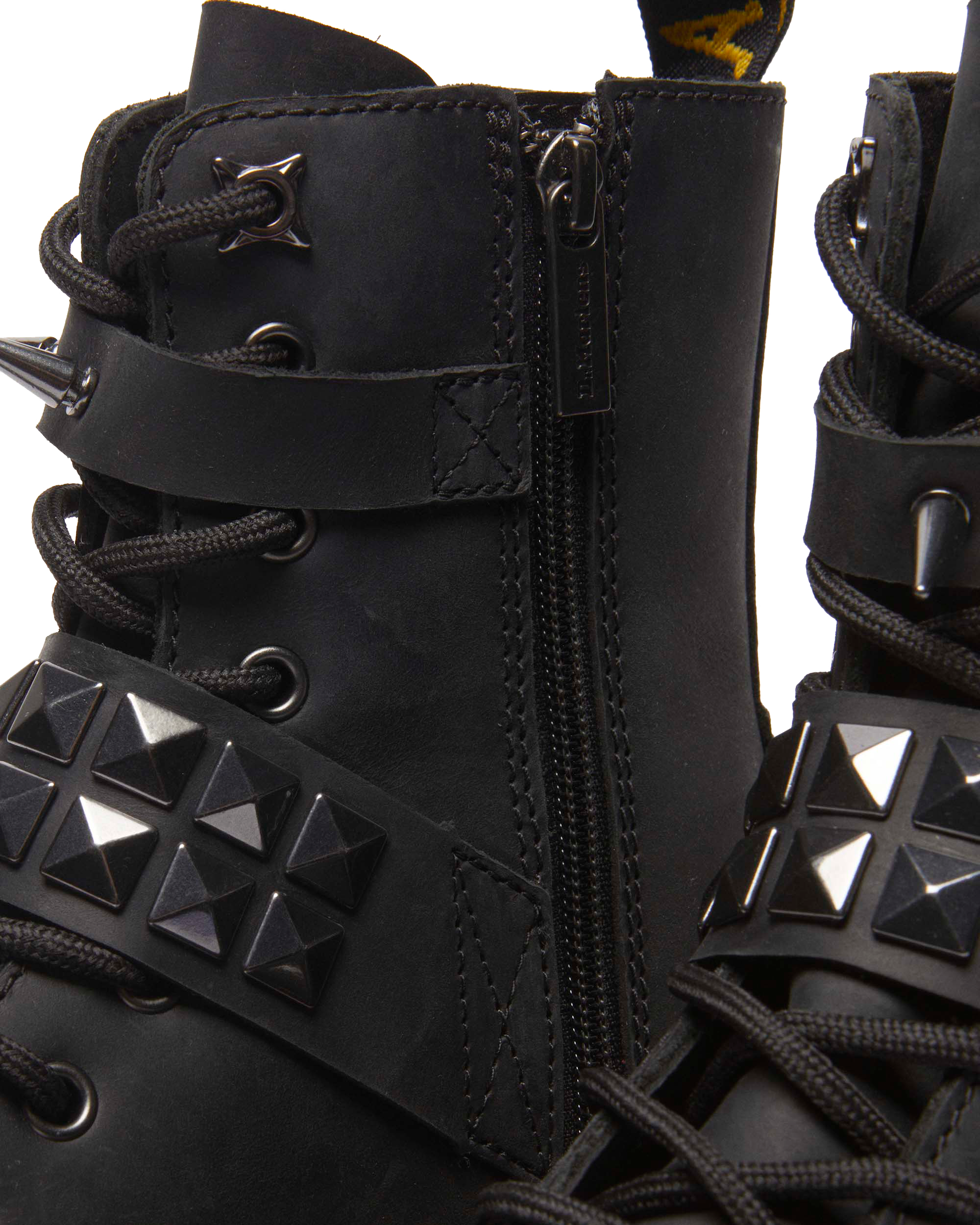 Jadon Spike leather platform boots