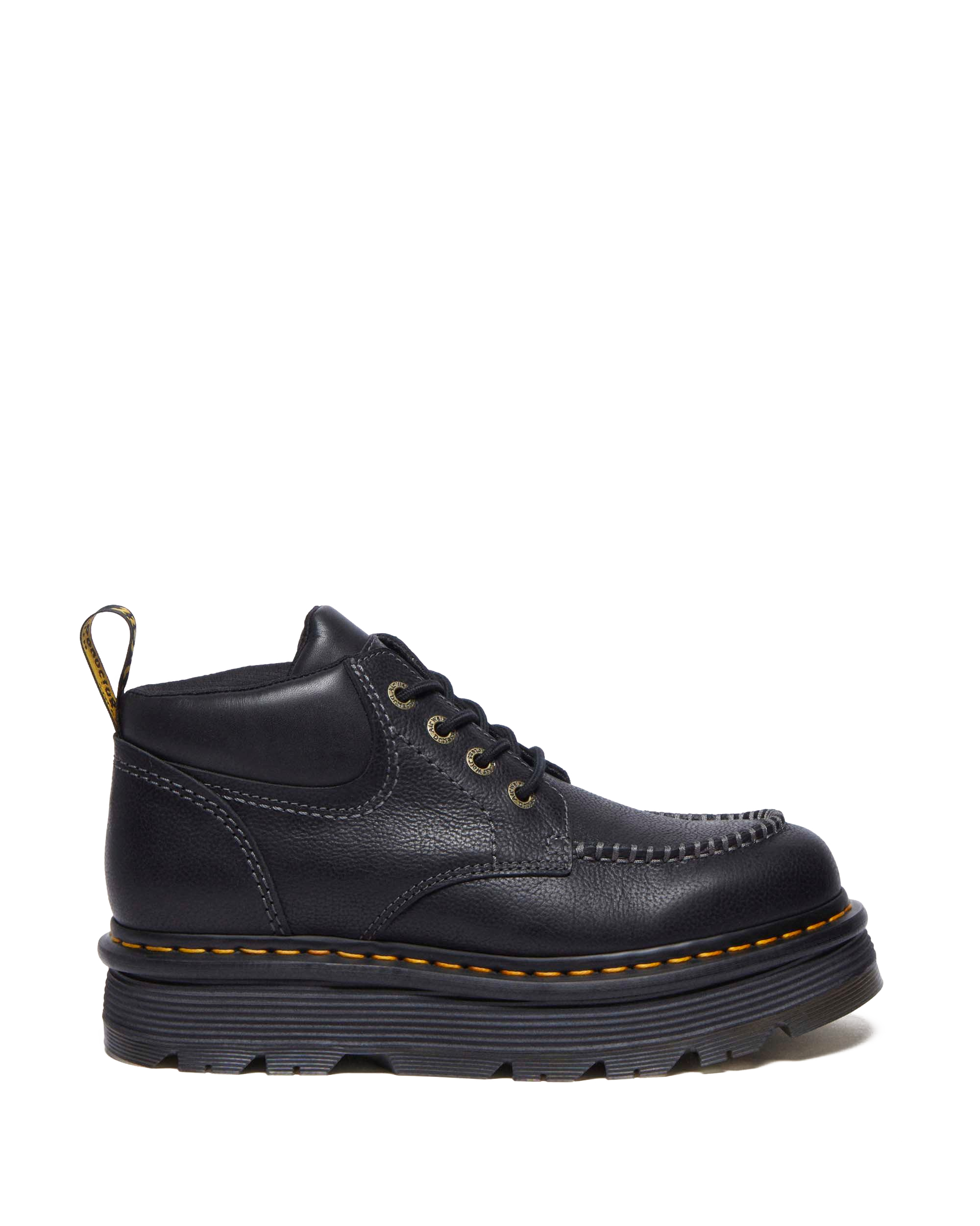 Zebzag Leather Casual 4-Eye Lace-Up Boots