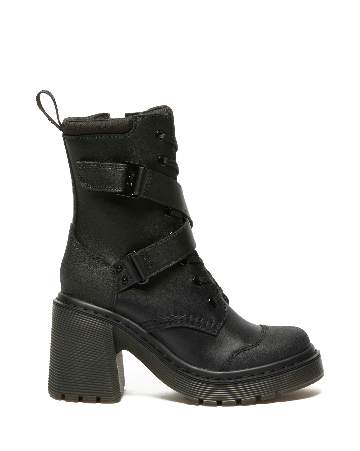 Chesney Tech Strap Eight Eye Heeled Boots