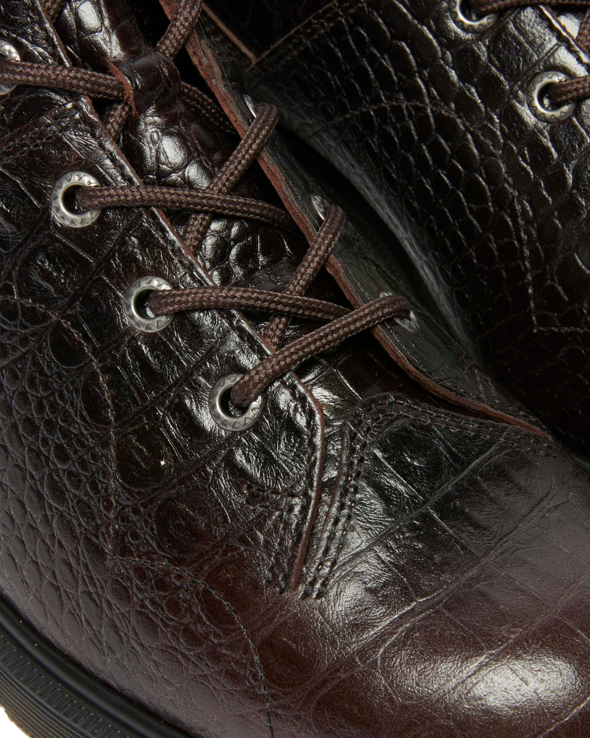 Church Crocodile Analine Leather Ankle Boots