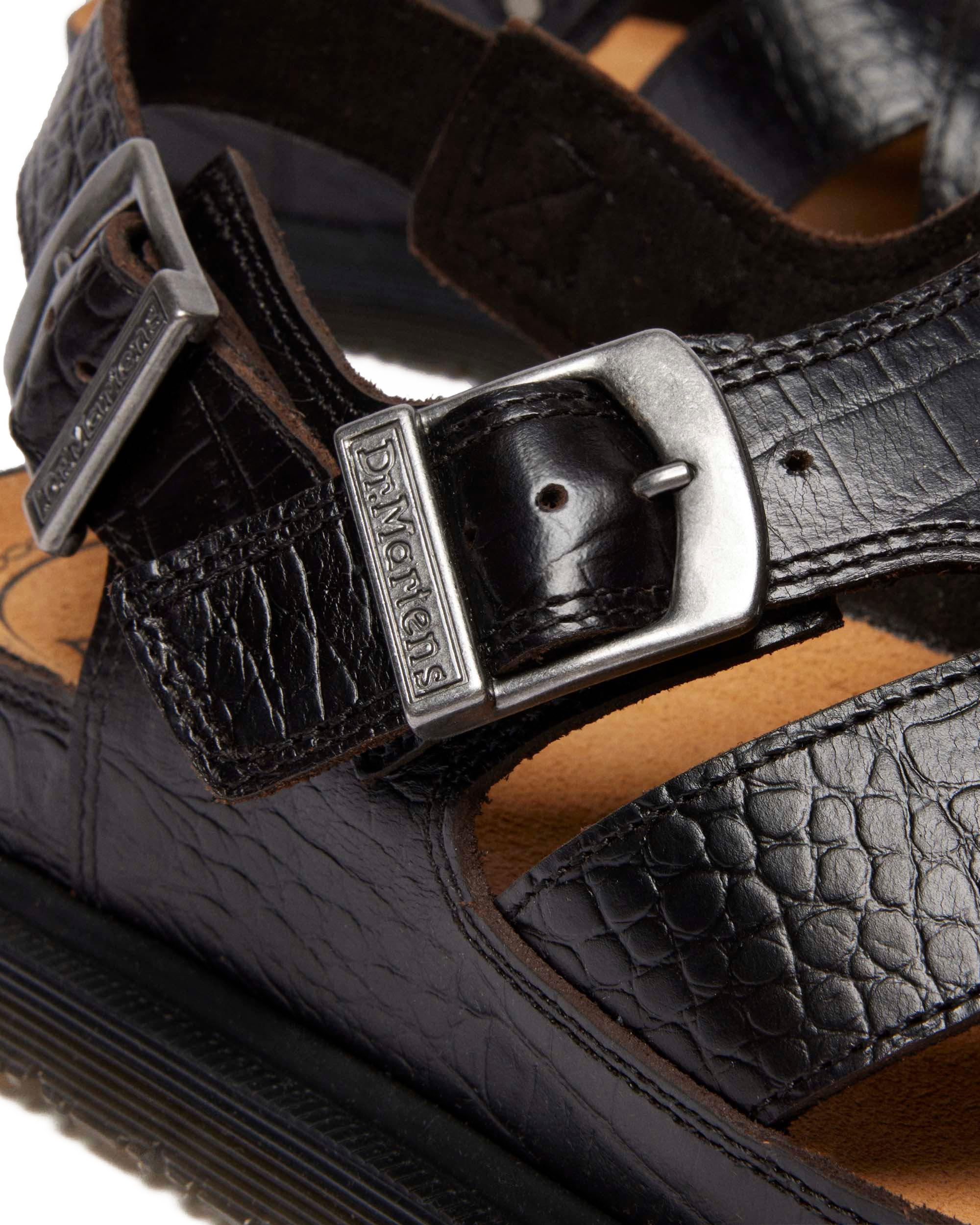 Fisherman Crocodile Analine Leather Sandals