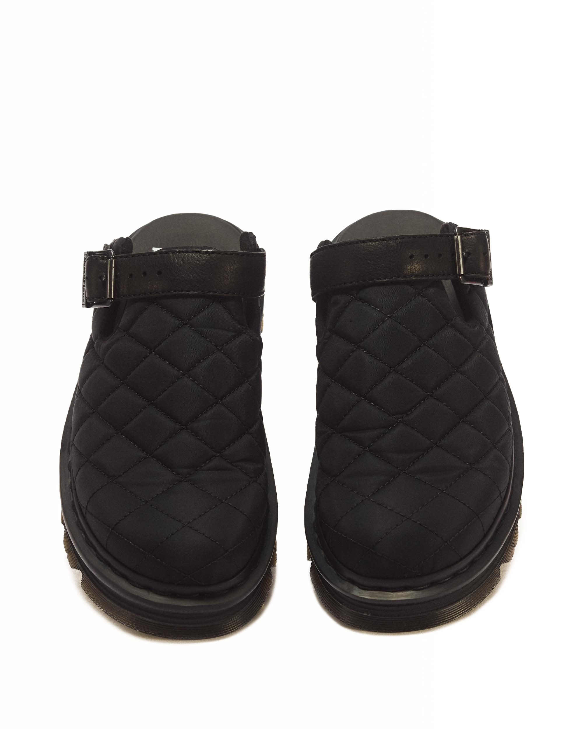Zebzag Quilted Canvas Platform Mules