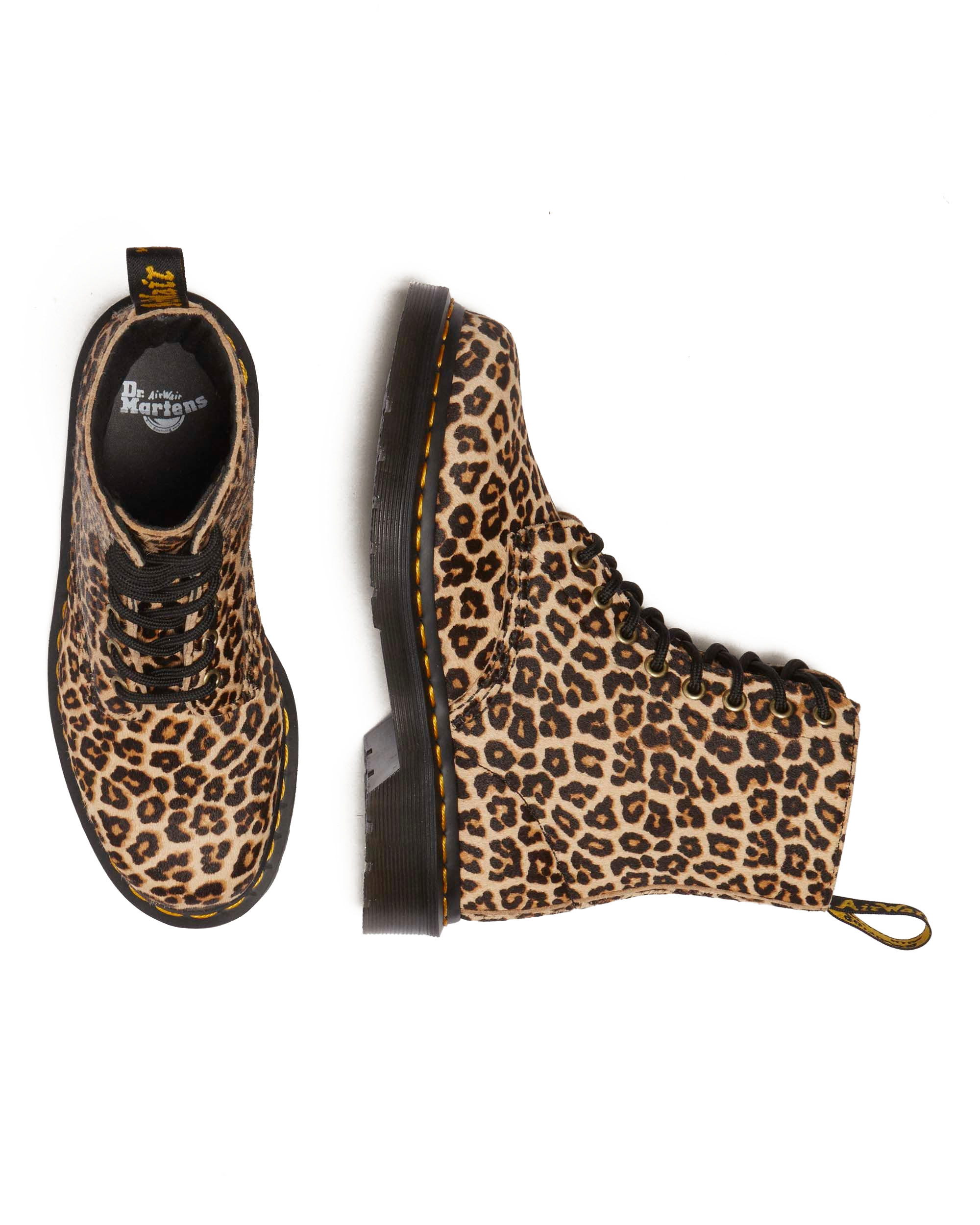 1460 leopard leather boots