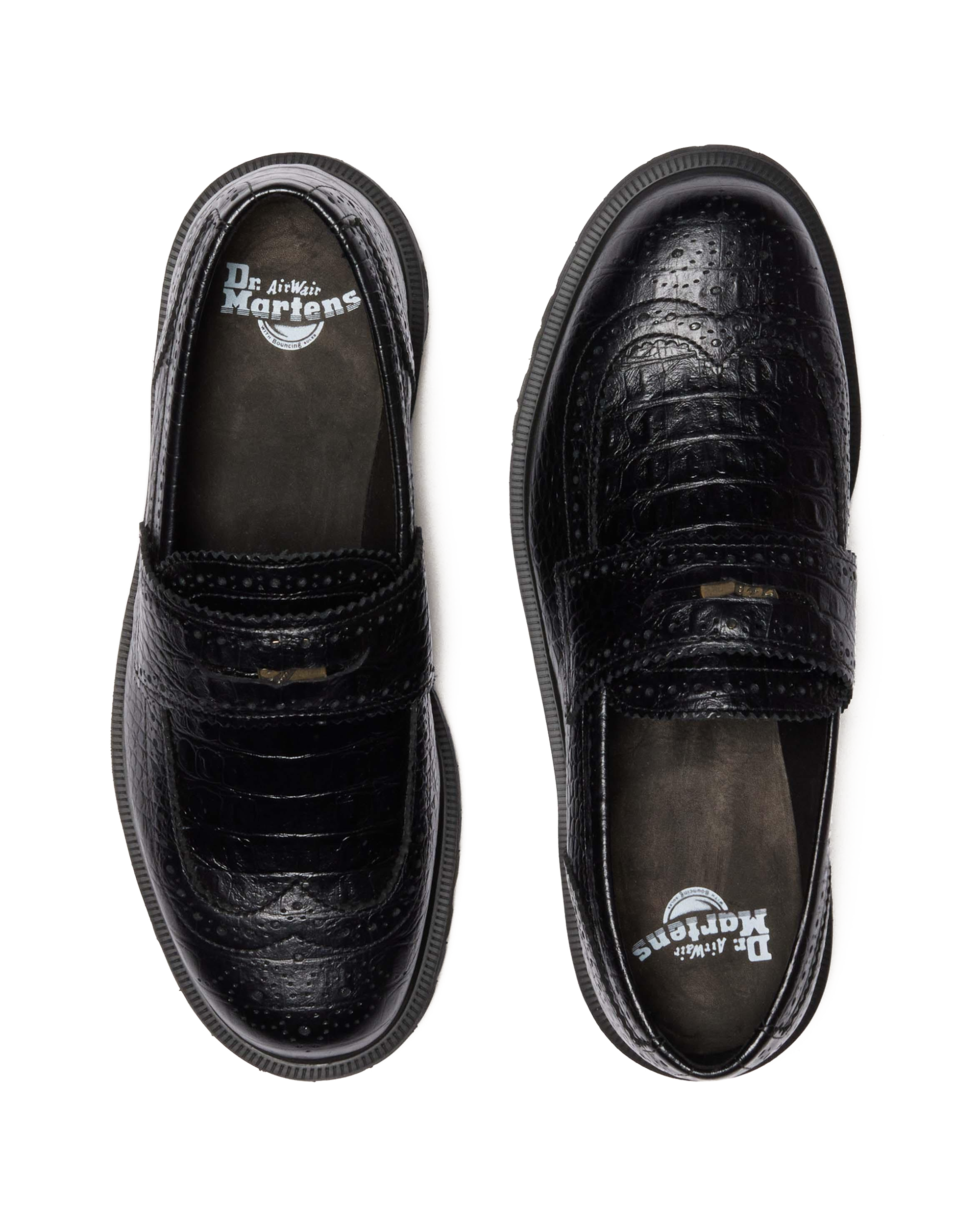 Penton Brogue Emboss Leather Loafers