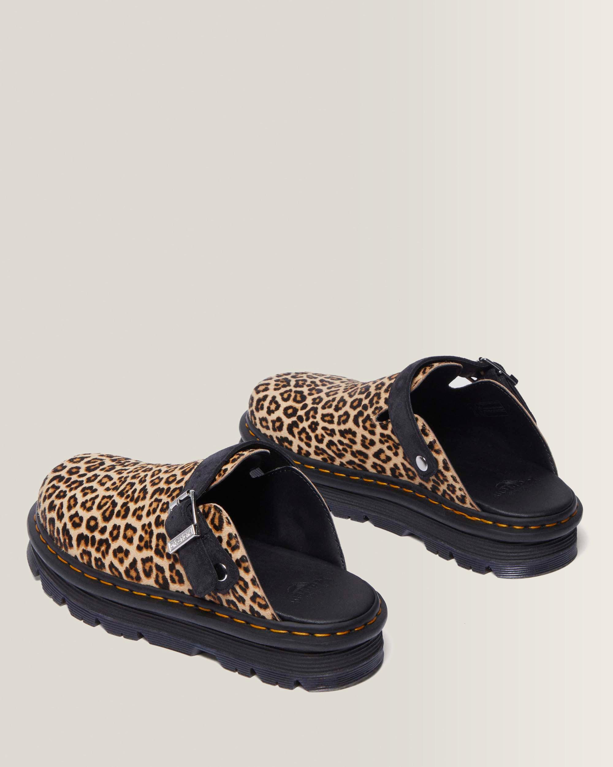 Zebzag Leopard Casual Slingback Platform Mules
